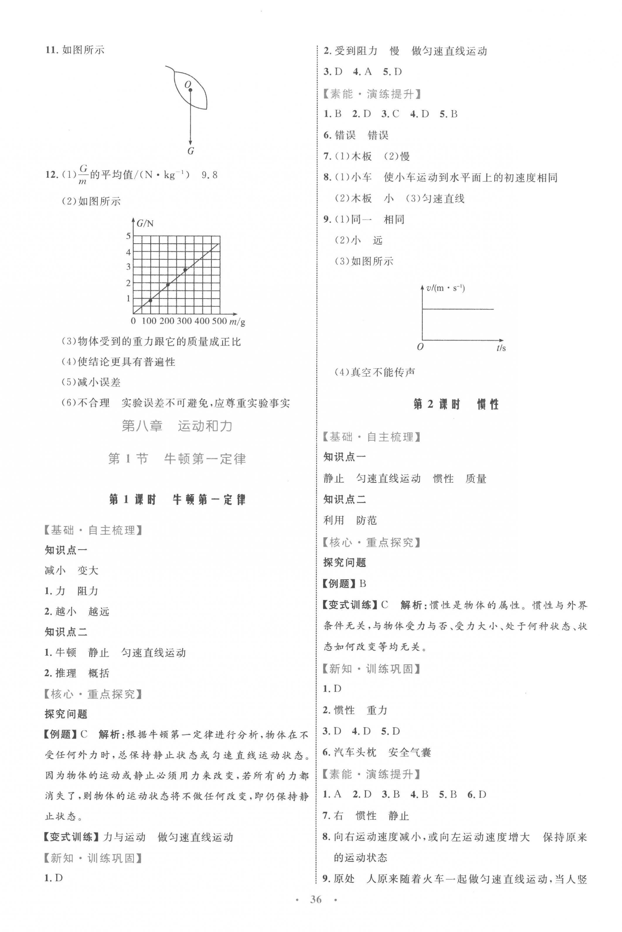 2023年同步學(xué)習(xí)目標(biāo)與檢測(cè)八年級(jí)物理下冊(cè)人教版 第4頁(yè)