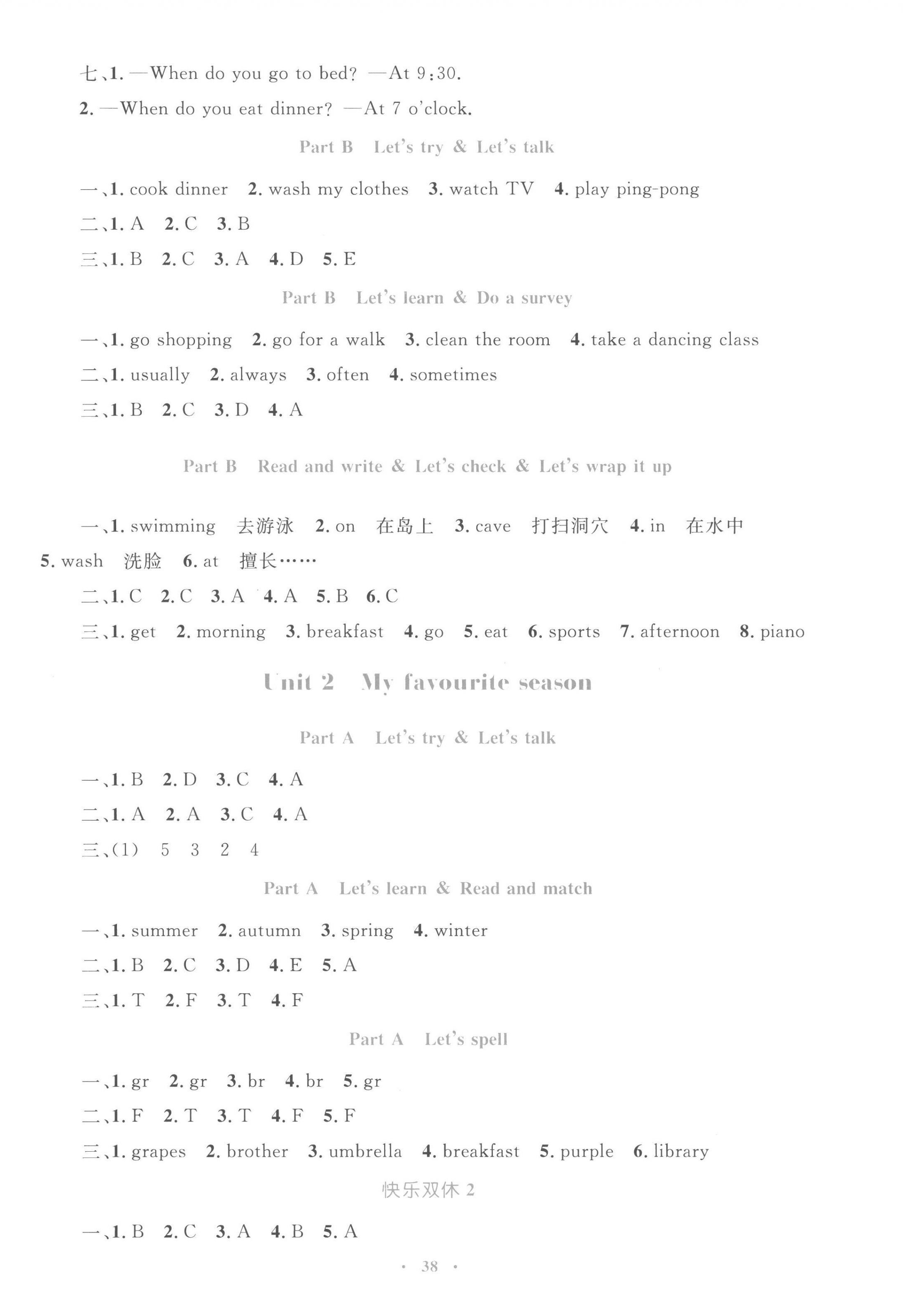 2023年同步學(xué)習(xí)目標(biāo)與檢測五年級英語下冊人教版 第2頁