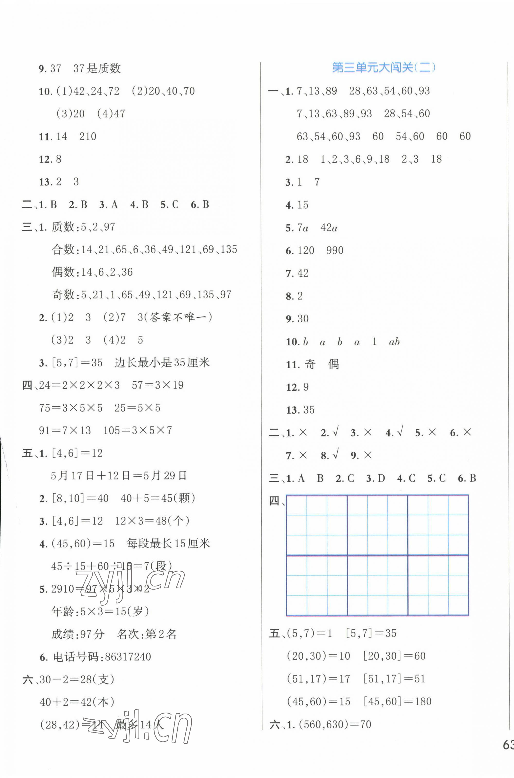 2023年能力形成同步測(cè)試五年級(jí)數(shù)學(xué)下冊(cè)蘇教版 第5頁(yè)