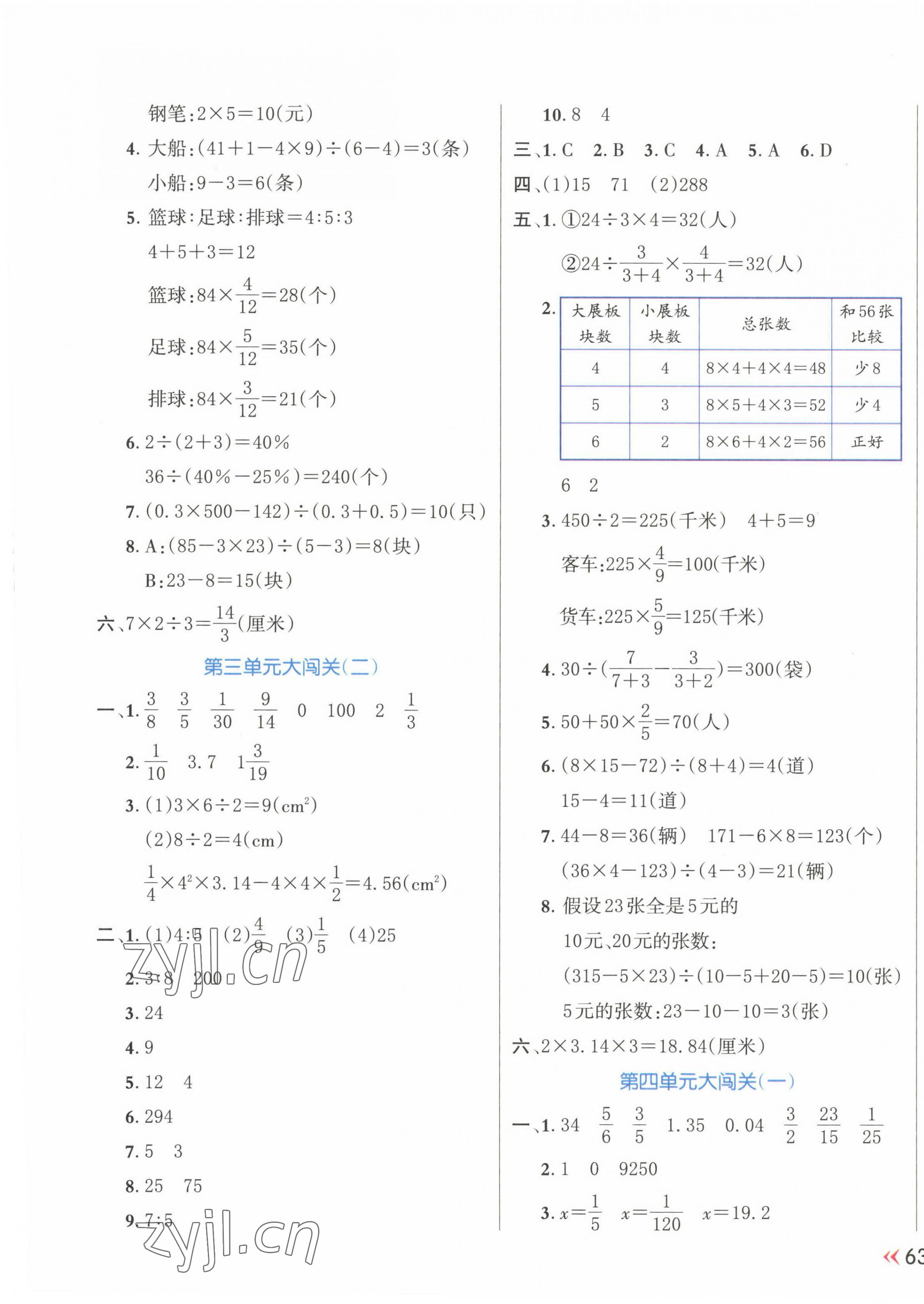 2023年能力形成同步測試六年級(jí)數(shù)學(xué)下冊(cè)蘇教版 第5頁