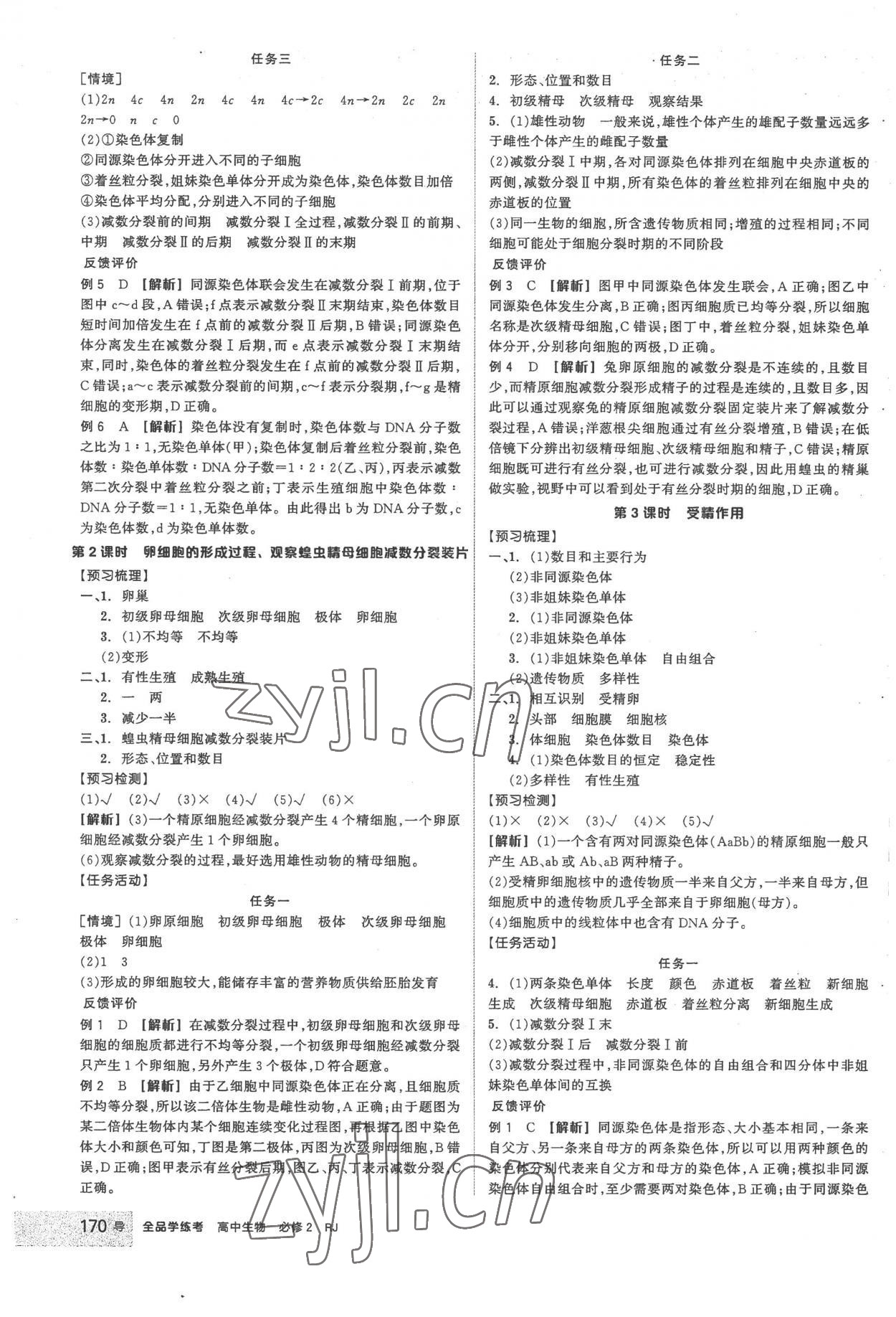 2023年全品學(xué)練考高中生物必修2人教版 第6頁(yè)