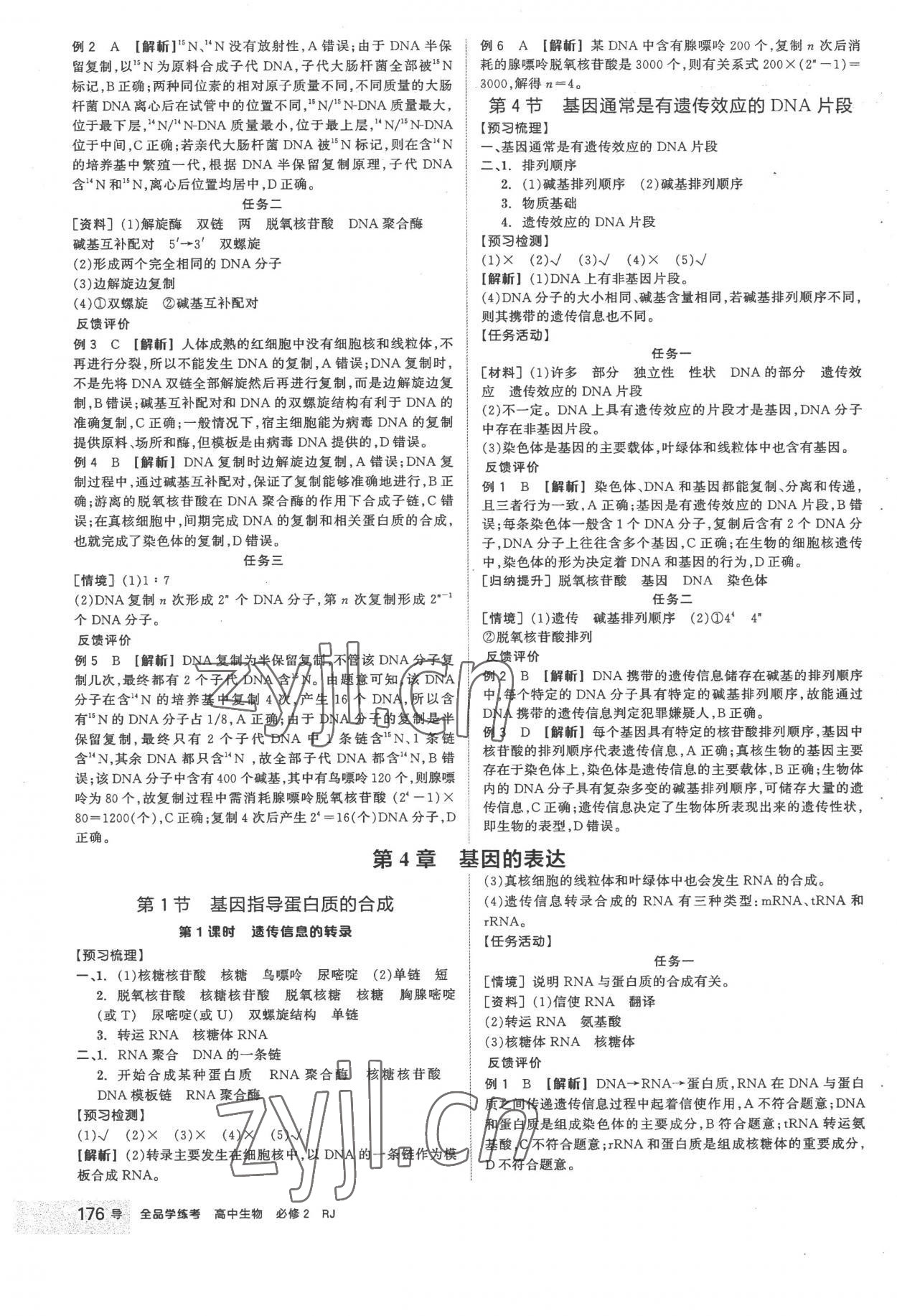 2023年全品學(xué)練考高中生物必修2人教版 第12頁(yè)