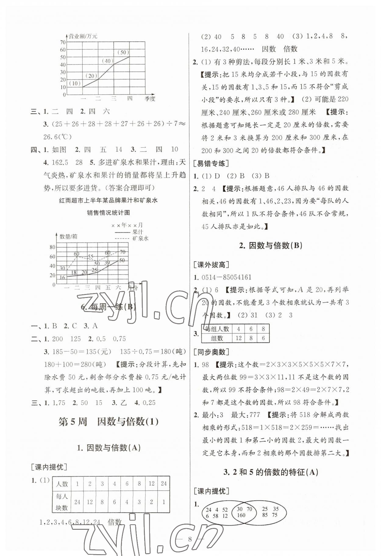 2023年從課本到奧數(shù)五年級數(shù)學(xué)下冊蘇教版 第8頁