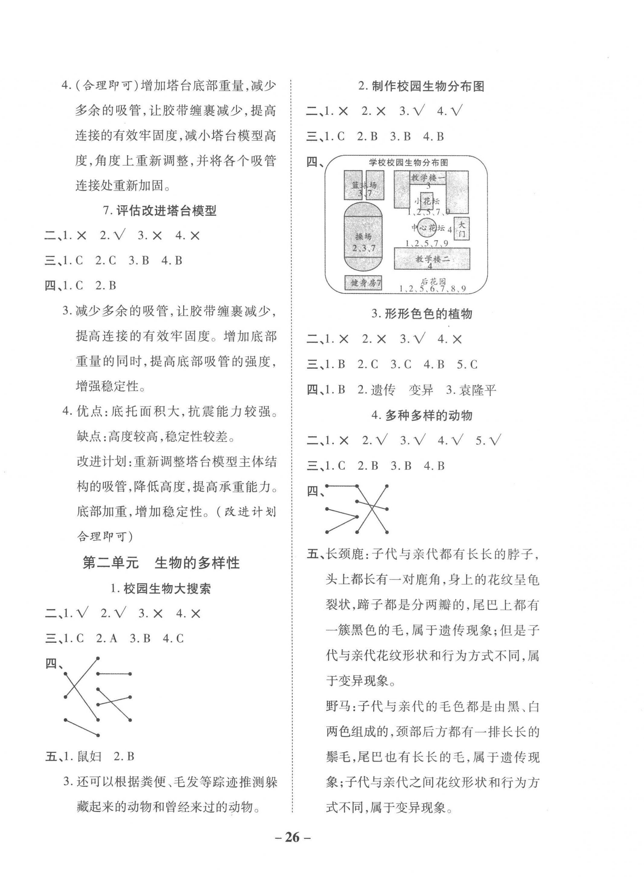 2023年科學(xué)同步練北方婦女兒童出版社六年級下冊教科版 第2頁