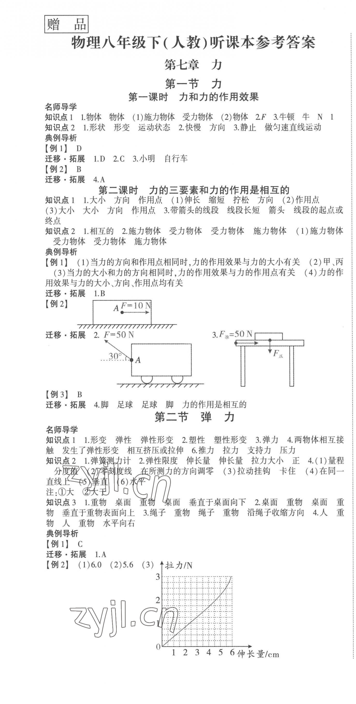 2023年巔峰課堂八年級物理下冊人教版 第1頁