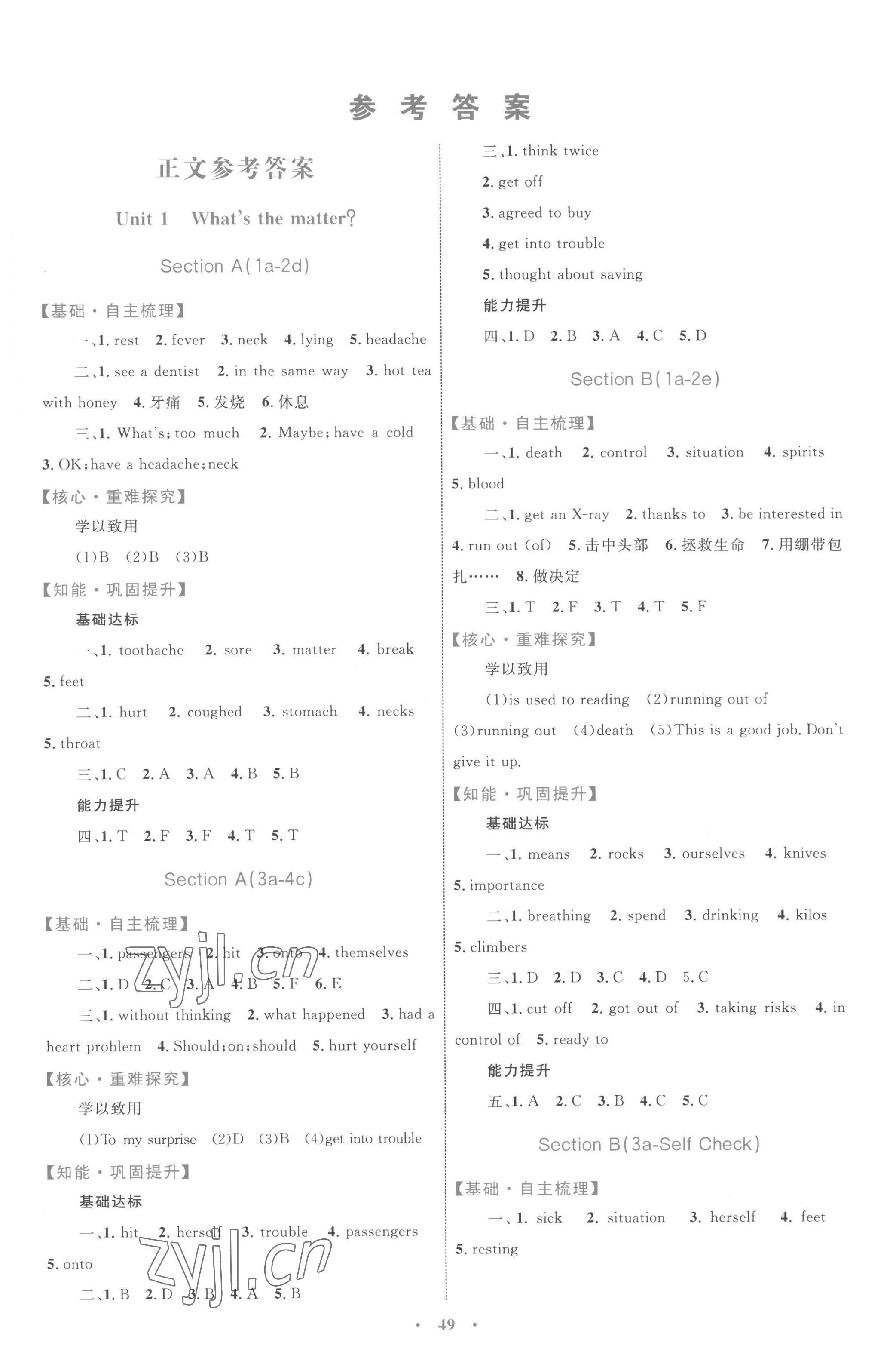 2023年同步學(xué)習(xí)目標(biāo)與檢測(cè)八年級(jí)英語(yǔ)下冊(cè)人教版 第1頁(yè)