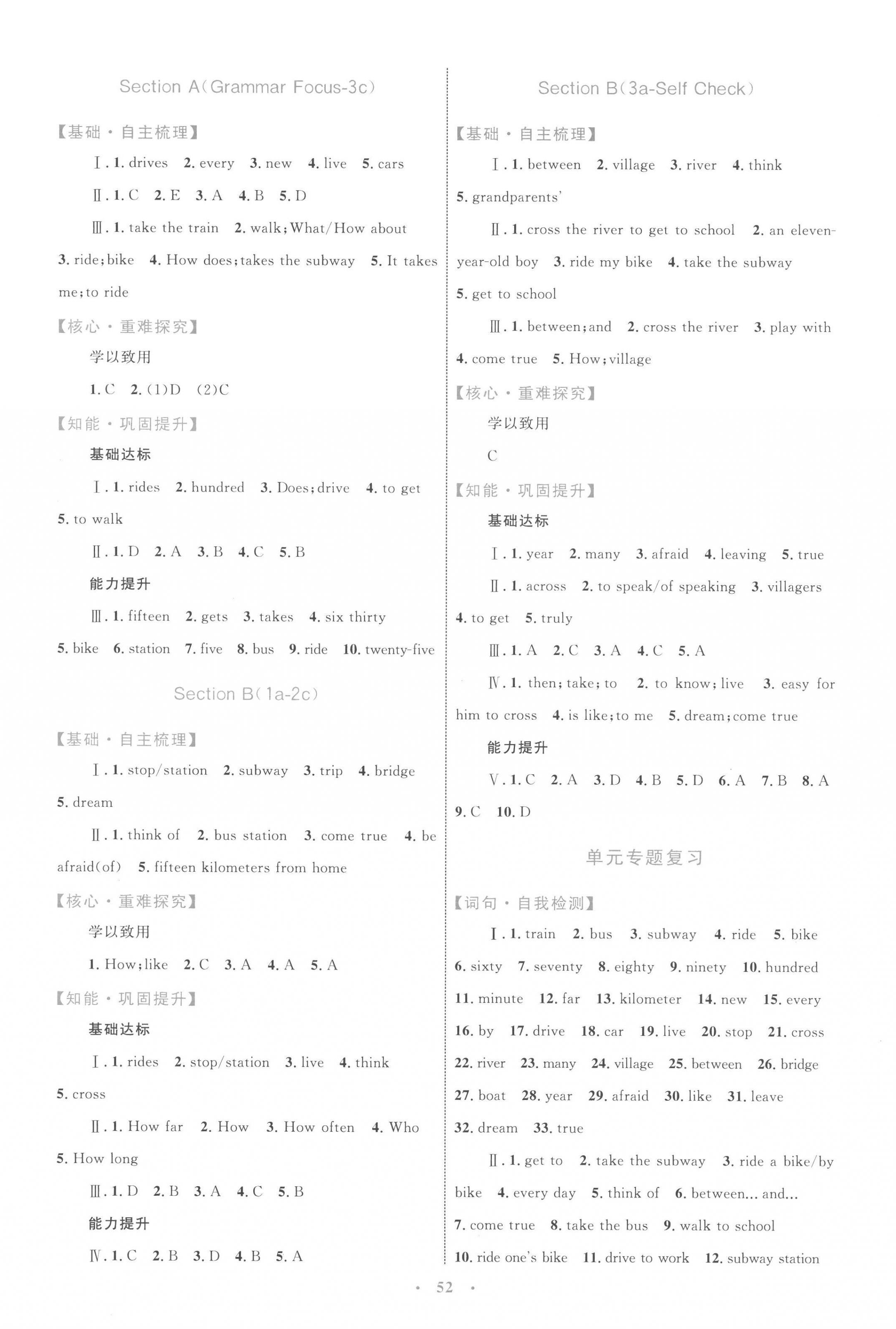 2023年同步學(xué)習(xí)目標(biāo)與檢測(cè)七年級(jí)英語下冊(cè)人教版 第4頁