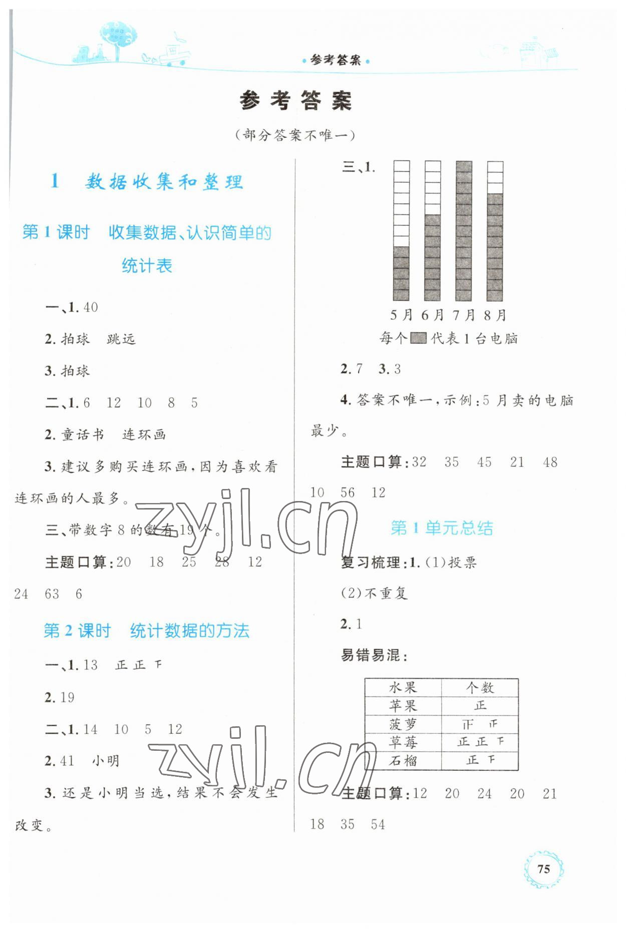 2023年同步學(xué)習(xí)目標(biāo)與檢測(cè)二年級(jí)數(shù)學(xué)下冊(cè)人教版 第1頁(yè)