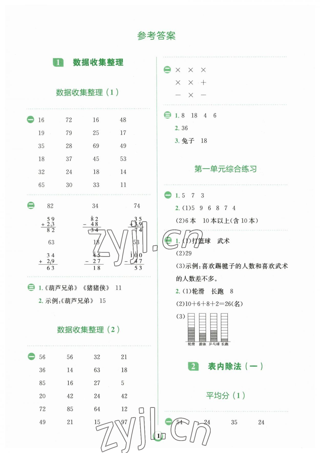 2023年金牛耳計(jì)算天天練二年級(jí)數(shù)學(xué)下冊(cè)人教版 第1頁(yè)