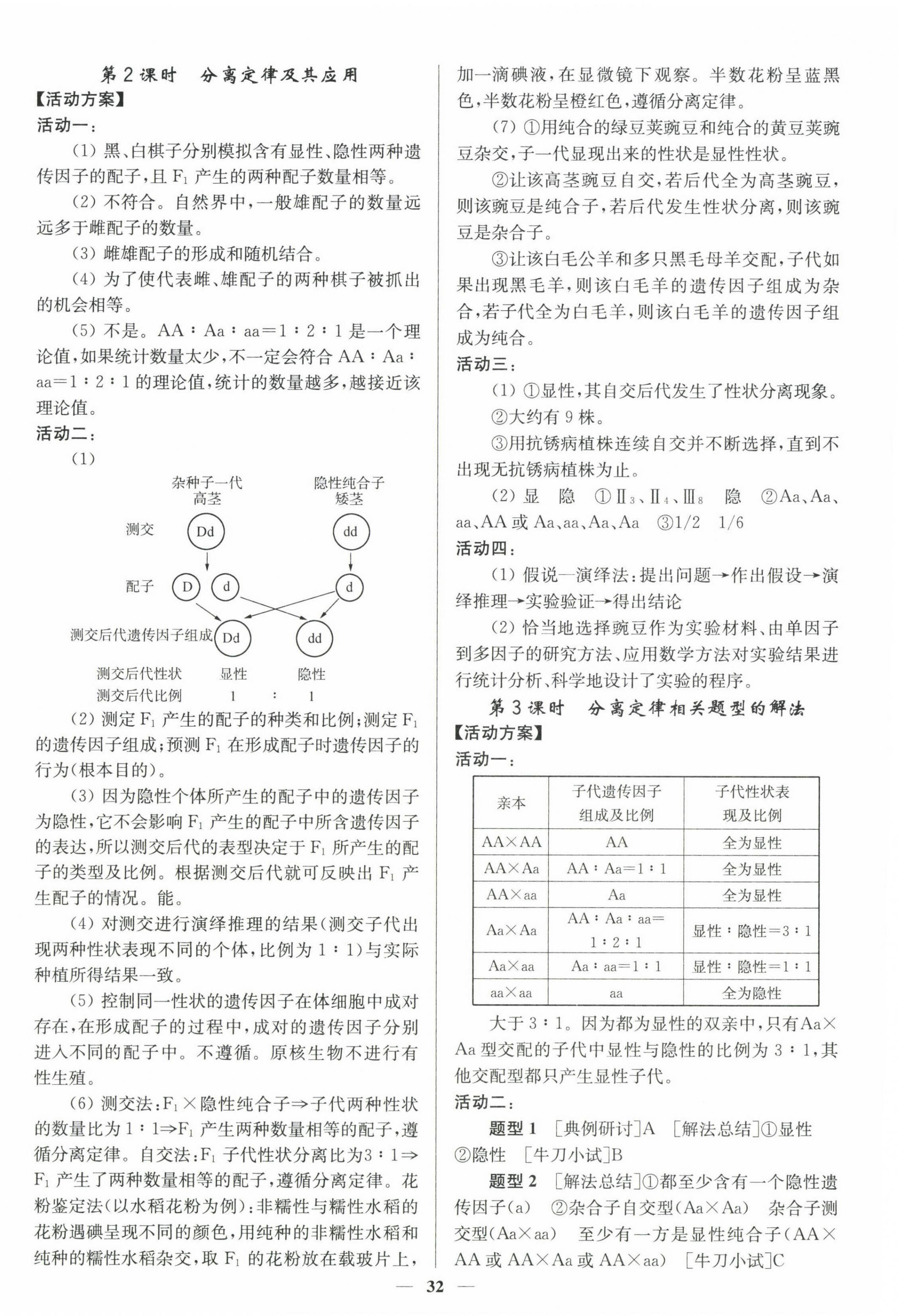 2023年活动单导学课程高中生物必修2苏教版 第4页