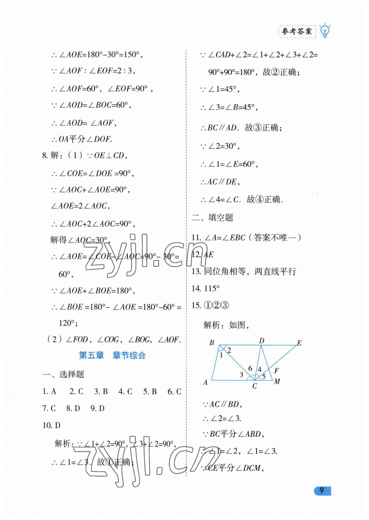 2023年課課練同步訓練七年級數(shù)學下冊人教版 第9頁