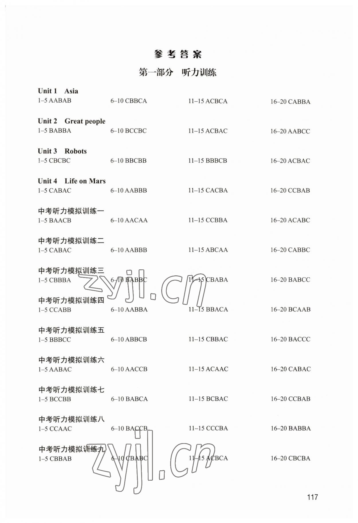 2023年練考新干線聽力與閱讀九年級英語下冊 第1頁