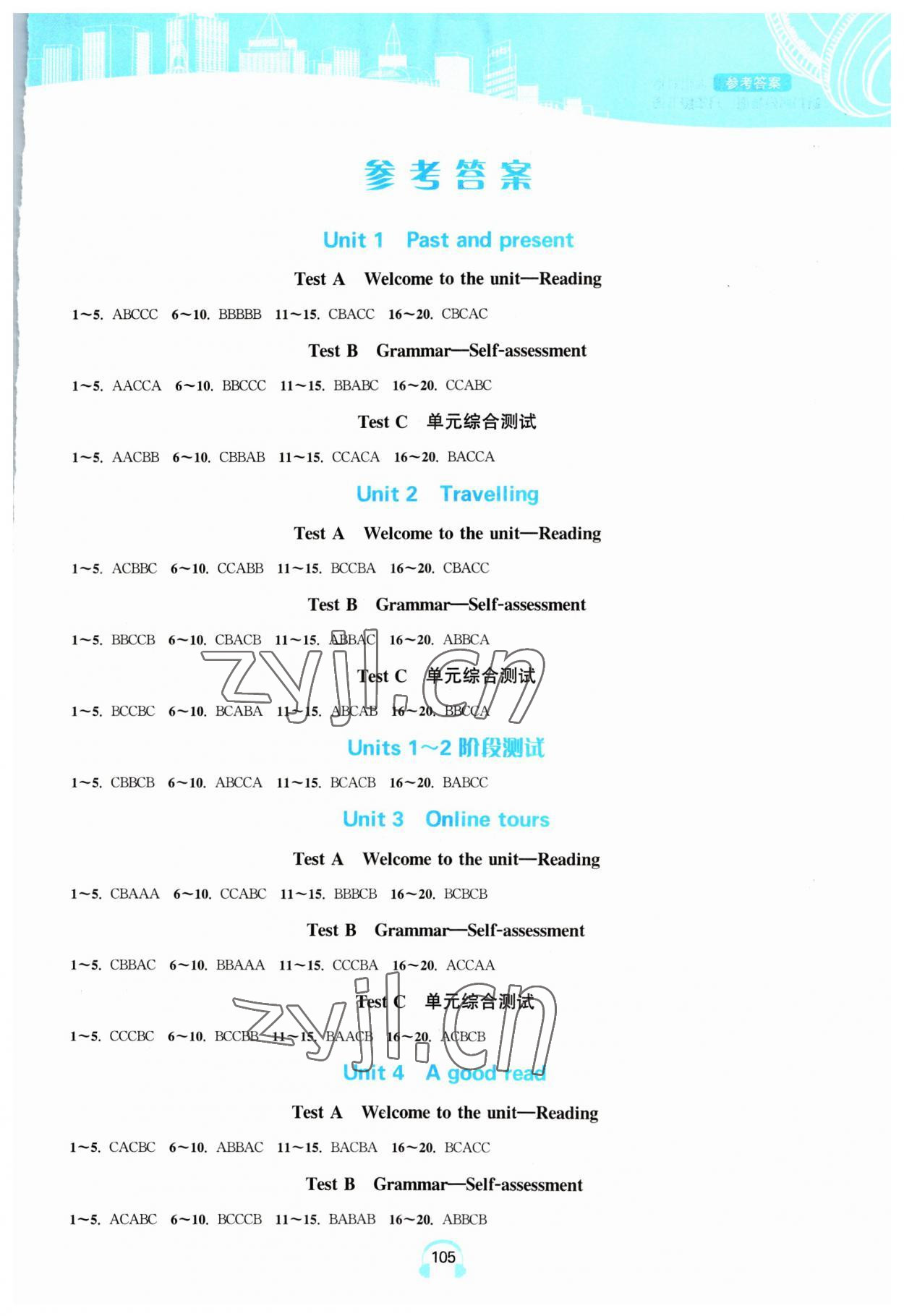 2023年人机对话听力满分特训八年级英语译林版提优版 参考答案第1页