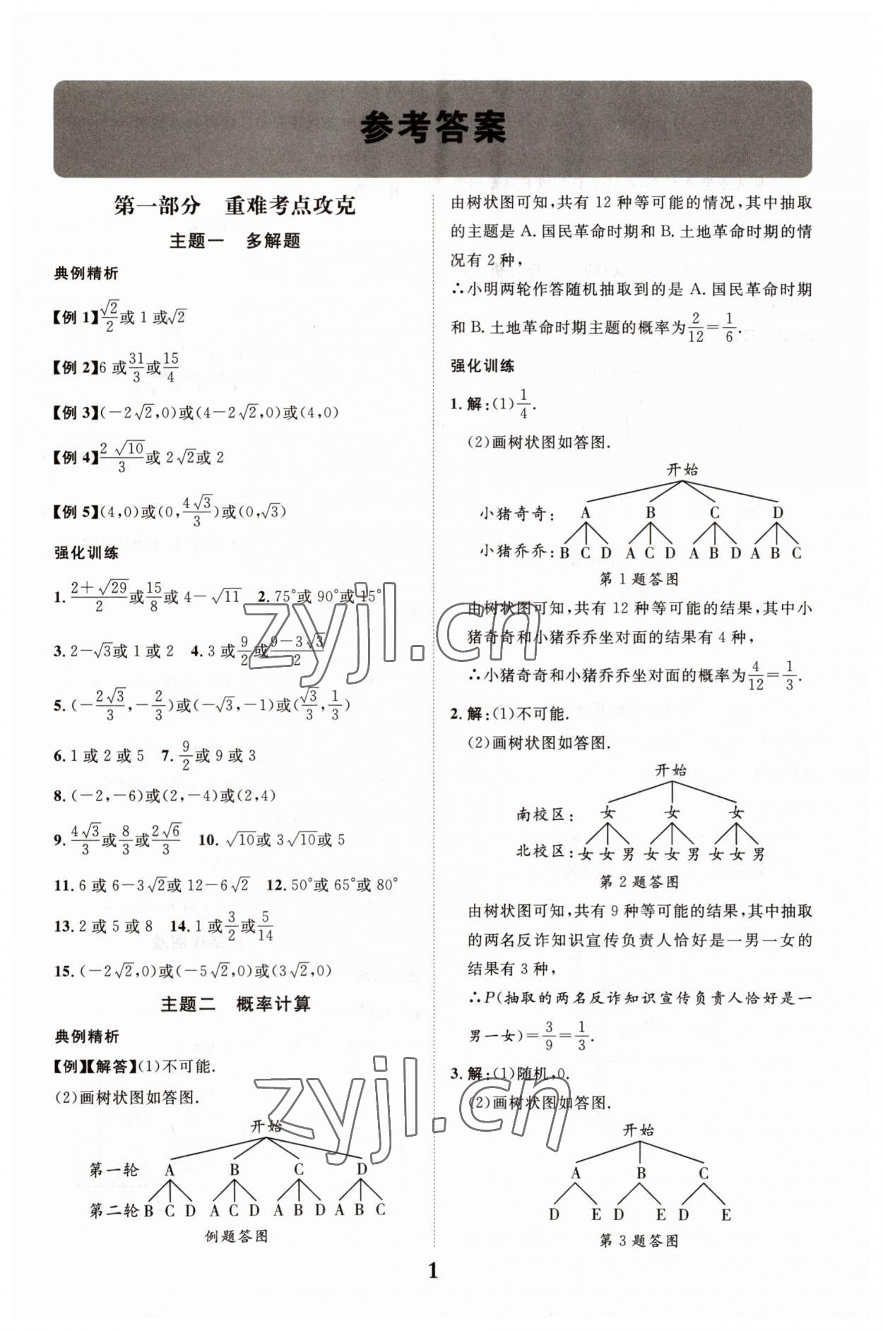 2023年中考總復(fù)習(xí)優(yōu)化指導(dǎo)二輪復(fù)習(xí)方略數(shù)學(xué)江西專版 第1頁