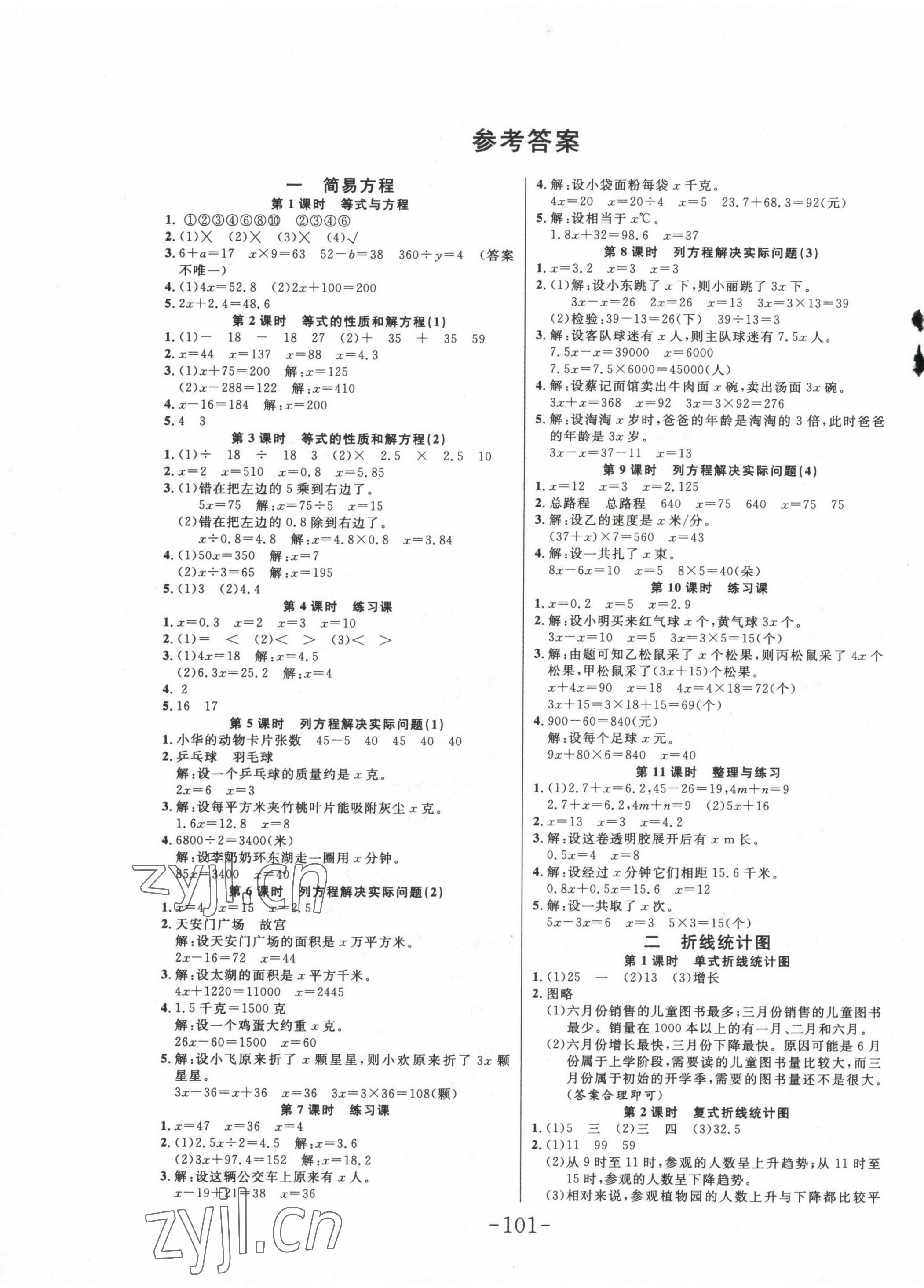 2023年小狀元隨堂作業(yè)五年級數(shù)學下冊蘇教版 第1頁