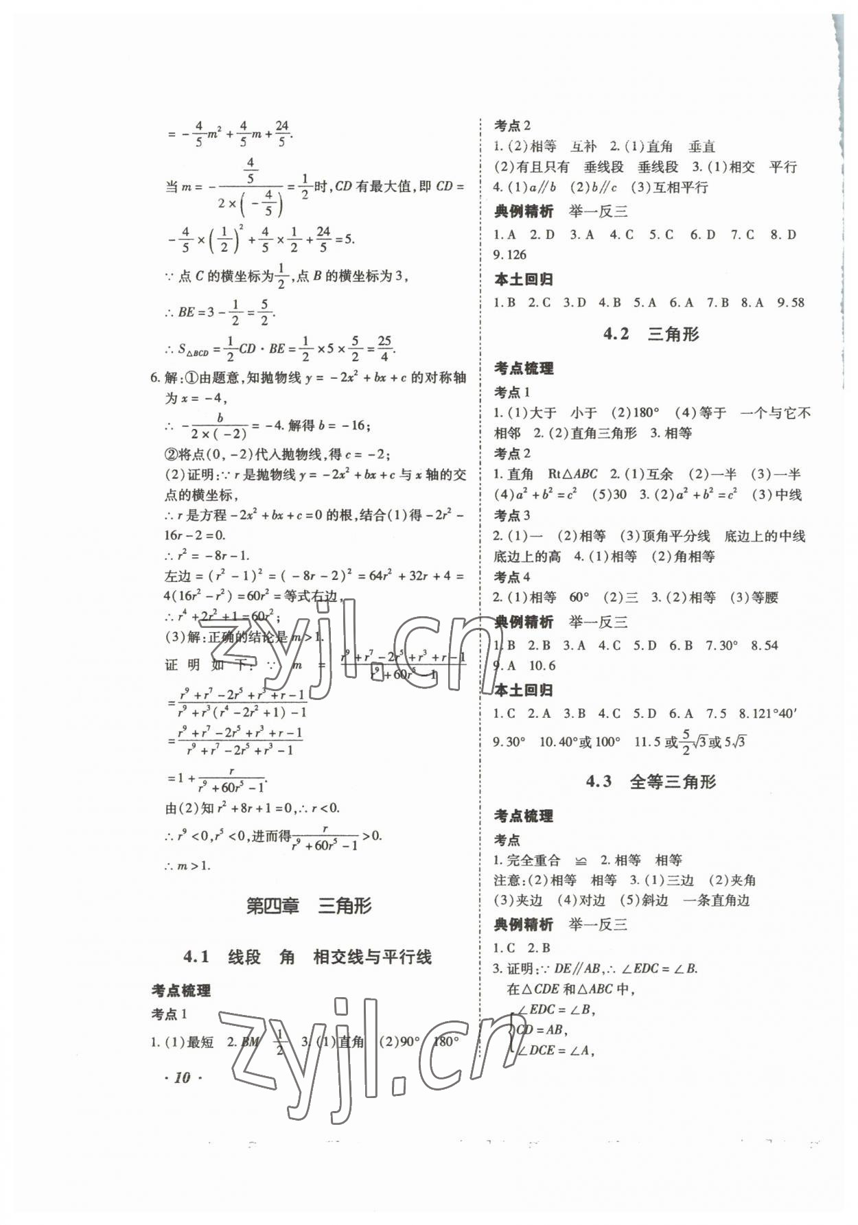 2023年本土攻略精準(zhǔn)復(fù)習(xí)方案數(shù)學(xué)中考云南專版 第10頁(yè)