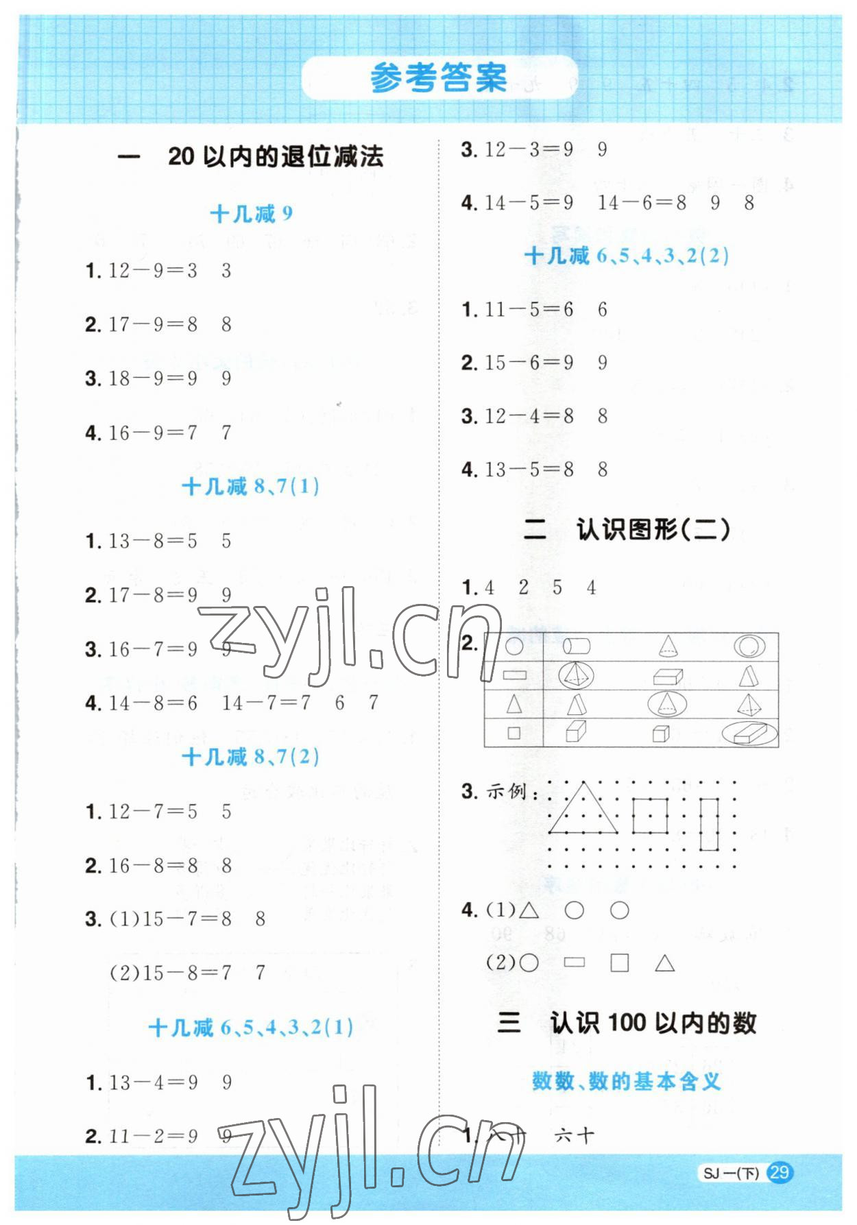 2023年陽(yáng)光同學(xué)計(jì)算小達(dá)人一年級(jí)數(shù)學(xué)下冊(cè)蘇教版 第1頁(yè)