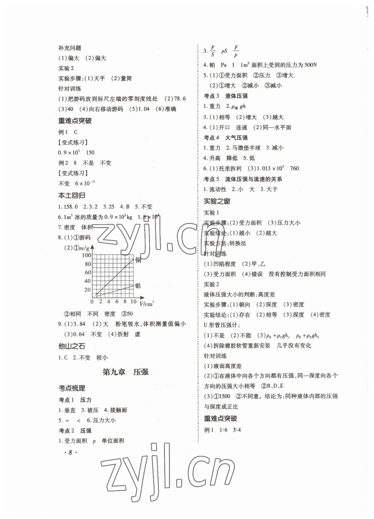 2023年本土攻略精準(zhǔn)復(fù)習(xí)方案物理中考云南專(zhuān)版 第8頁(yè)