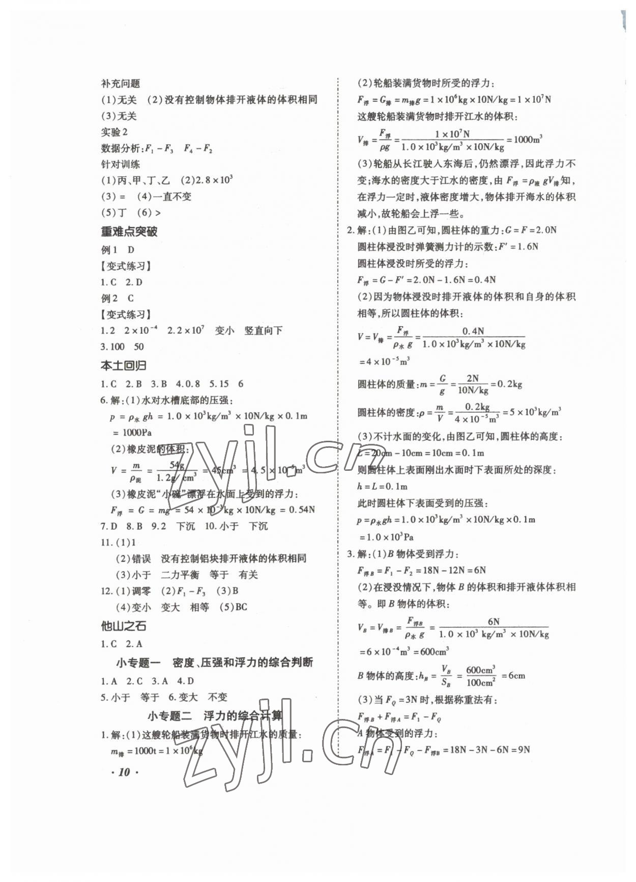 2023年本土攻略精準(zhǔn)復(fù)習(xí)方案物理中考云南專版 第10頁