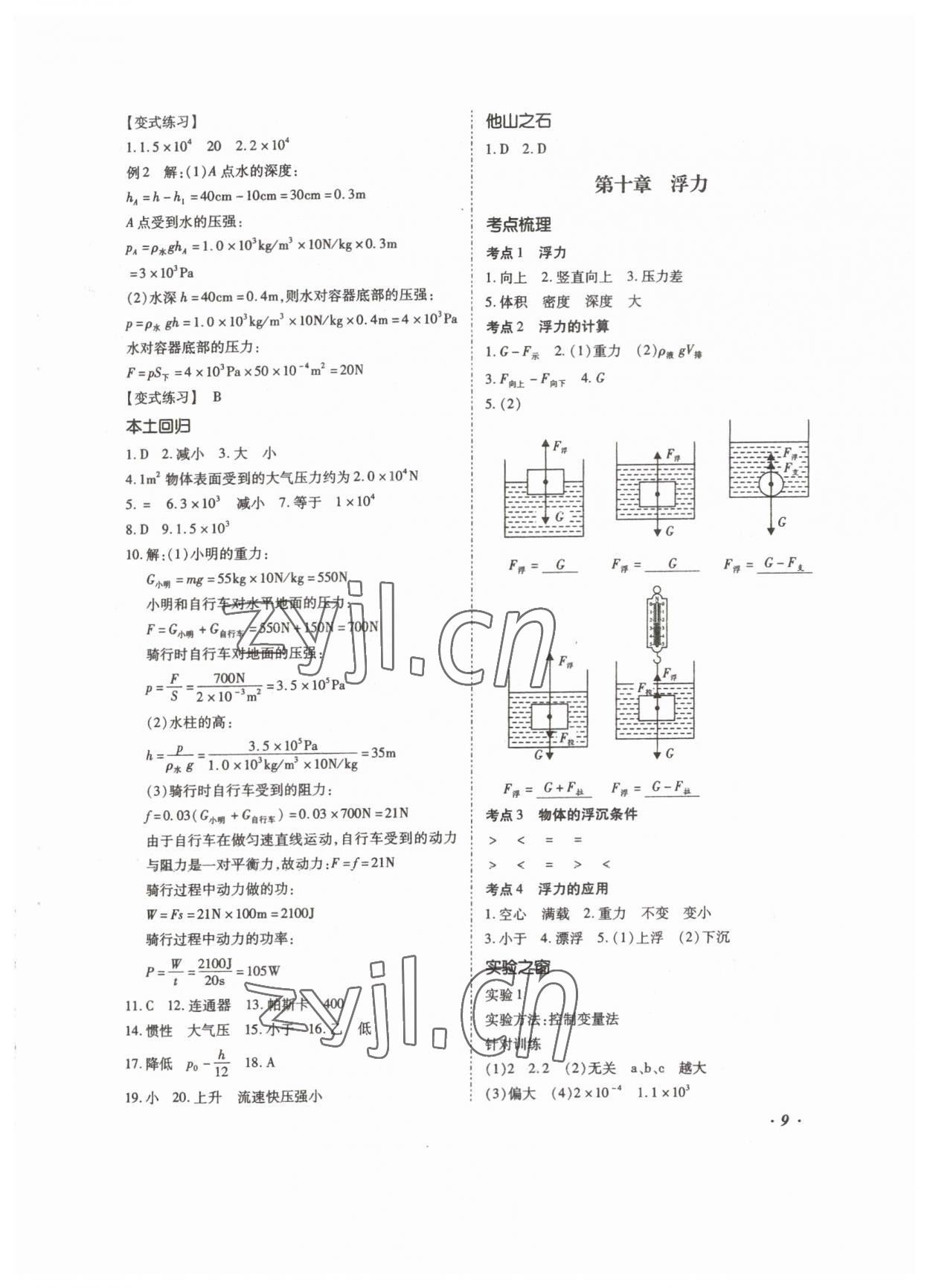 2023年本土攻略精準(zhǔn)復(fù)習(xí)方案物理中考云南專版 第9頁