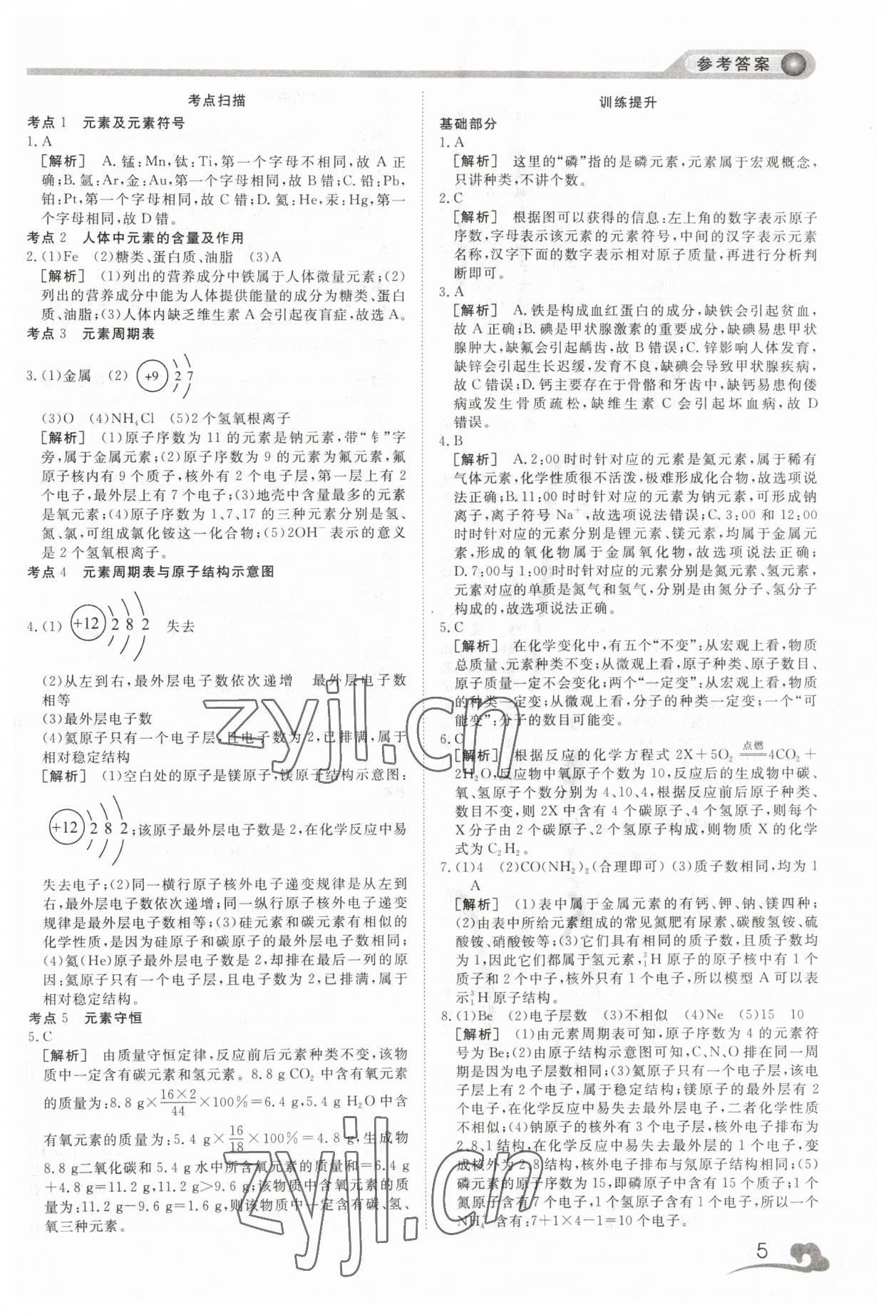 2023年中考夺冠集训化学&nbsp;第5页