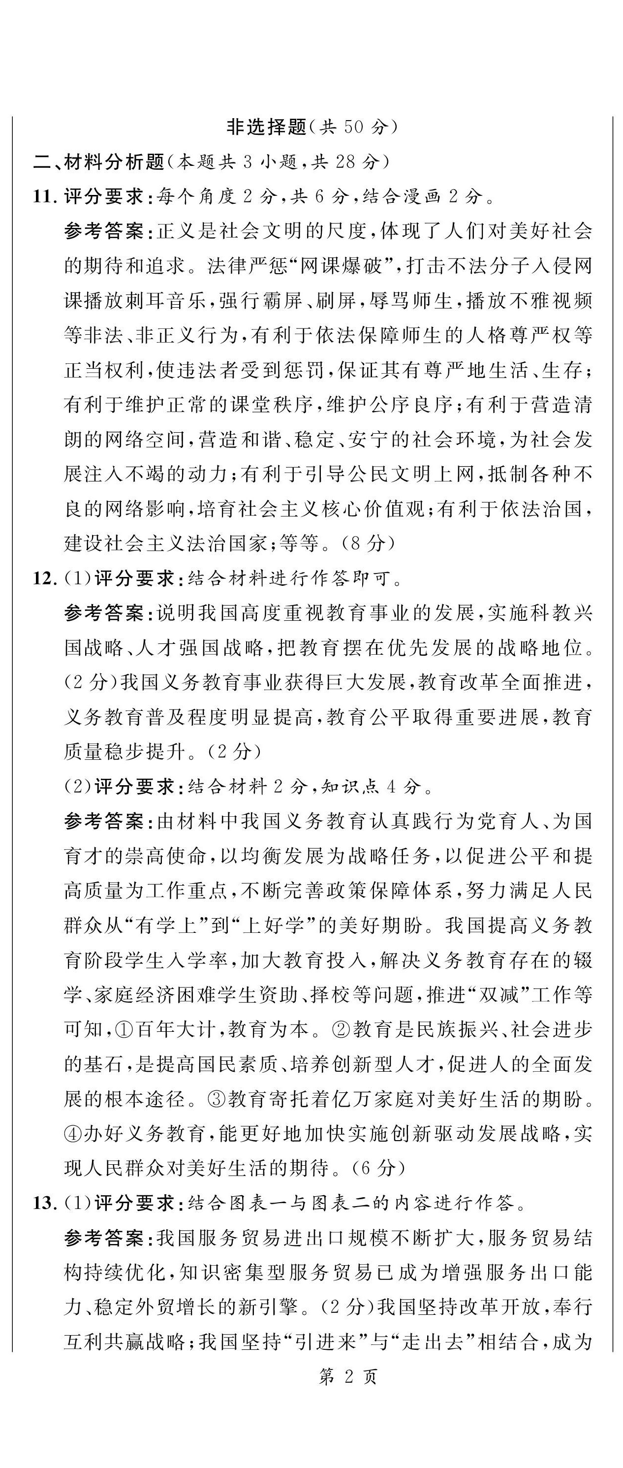 2023年成功之路寧夏中考仿真模擬卷道德與法治 第5頁(yè)