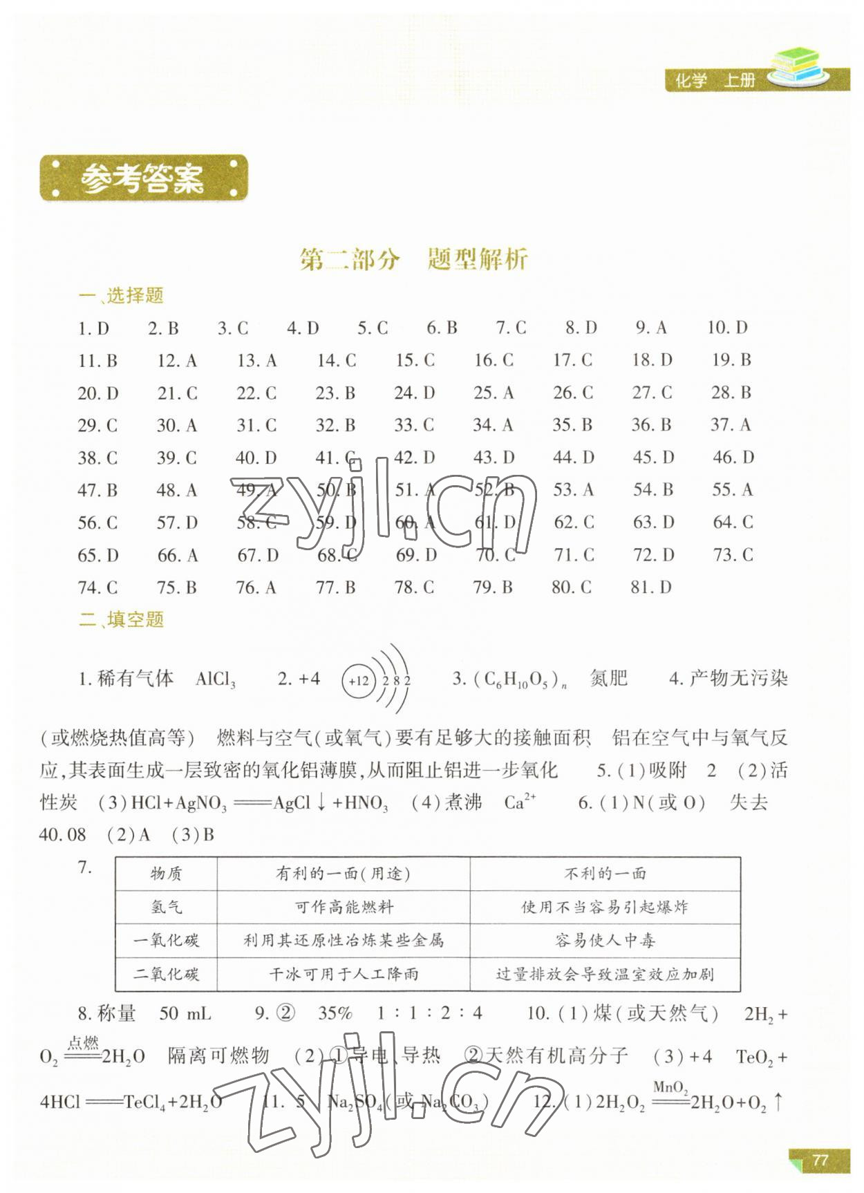 2023年河南省初中學(xué)業(yè)水平考試解析與檢測化學(xué)上冊 第1頁