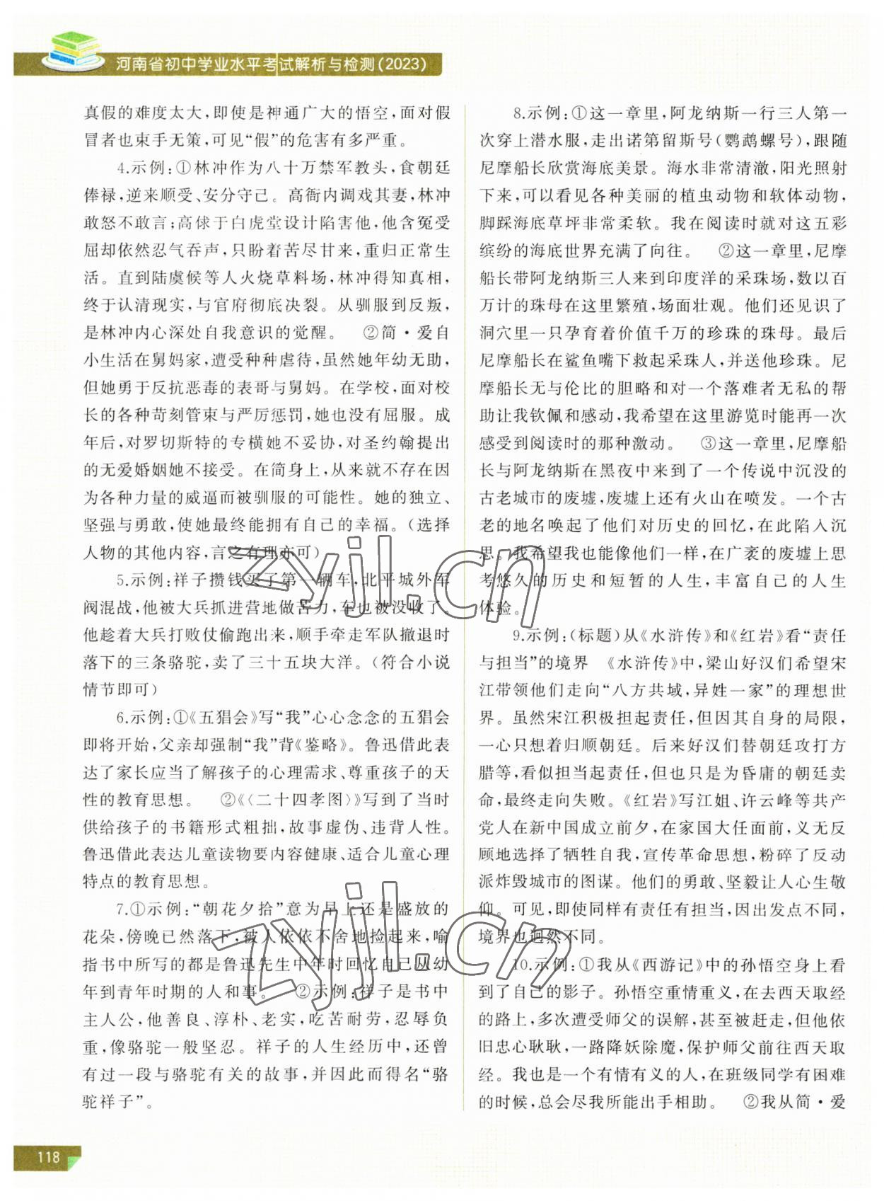 2023年河南省初中學(xué)業(yè)水平考試解析與檢測(cè)語(yǔ)文下冊(cè) 第4頁(yè)