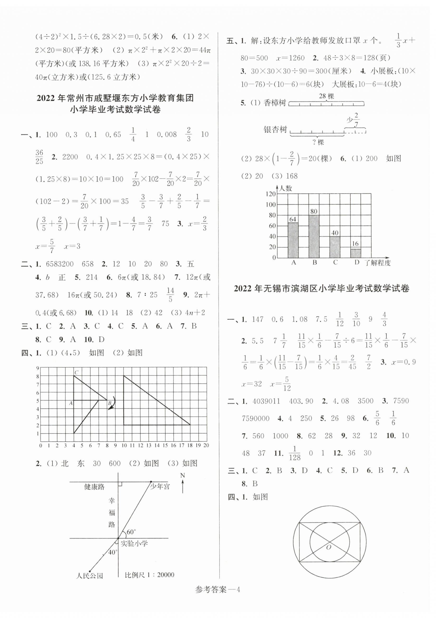 2023年超能学典江苏13大市名牌小学毕业升学真卷精编数学 第4页