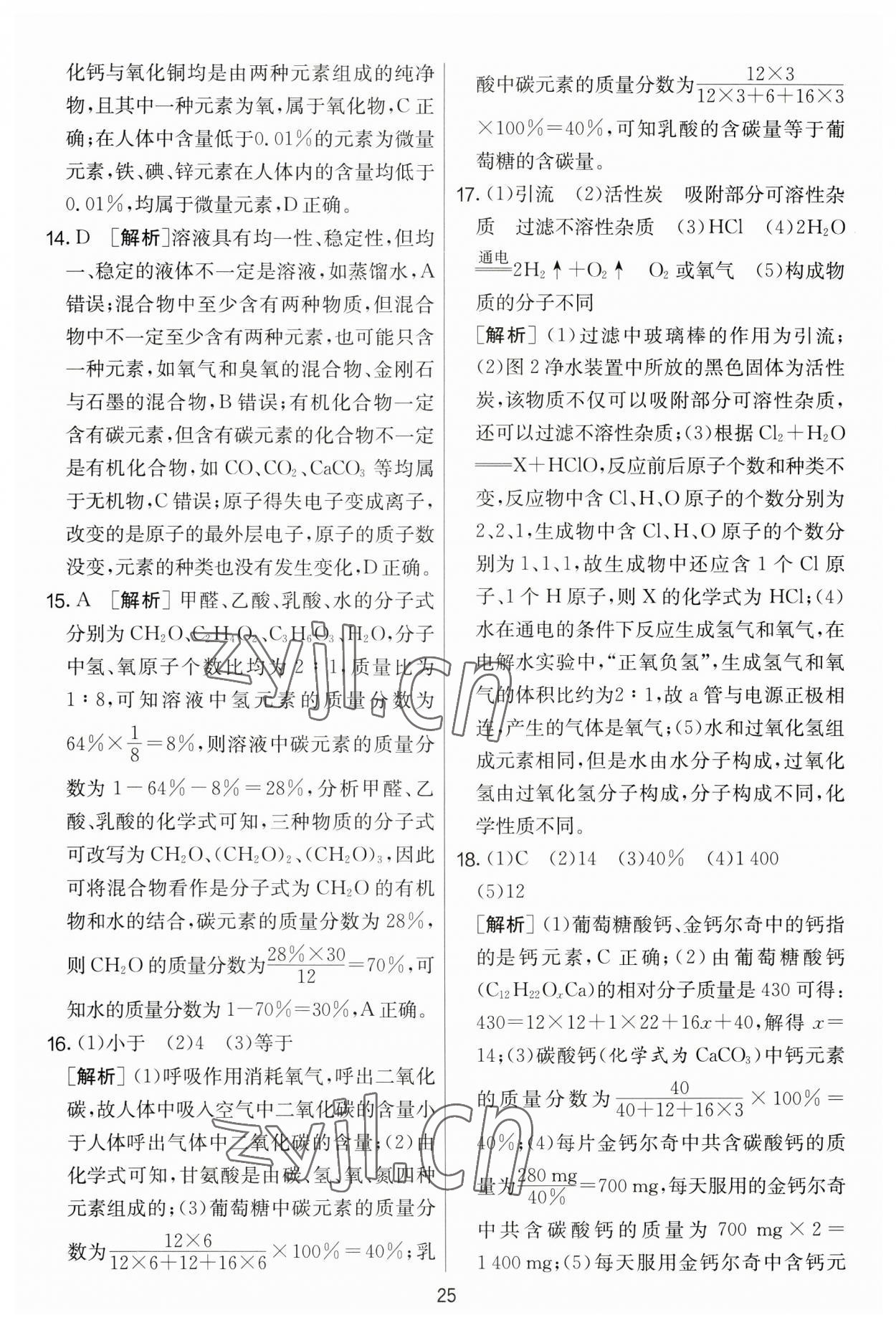 2023年實驗班提優(yōu)大考卷九年級化學下冊人教版 第25頁