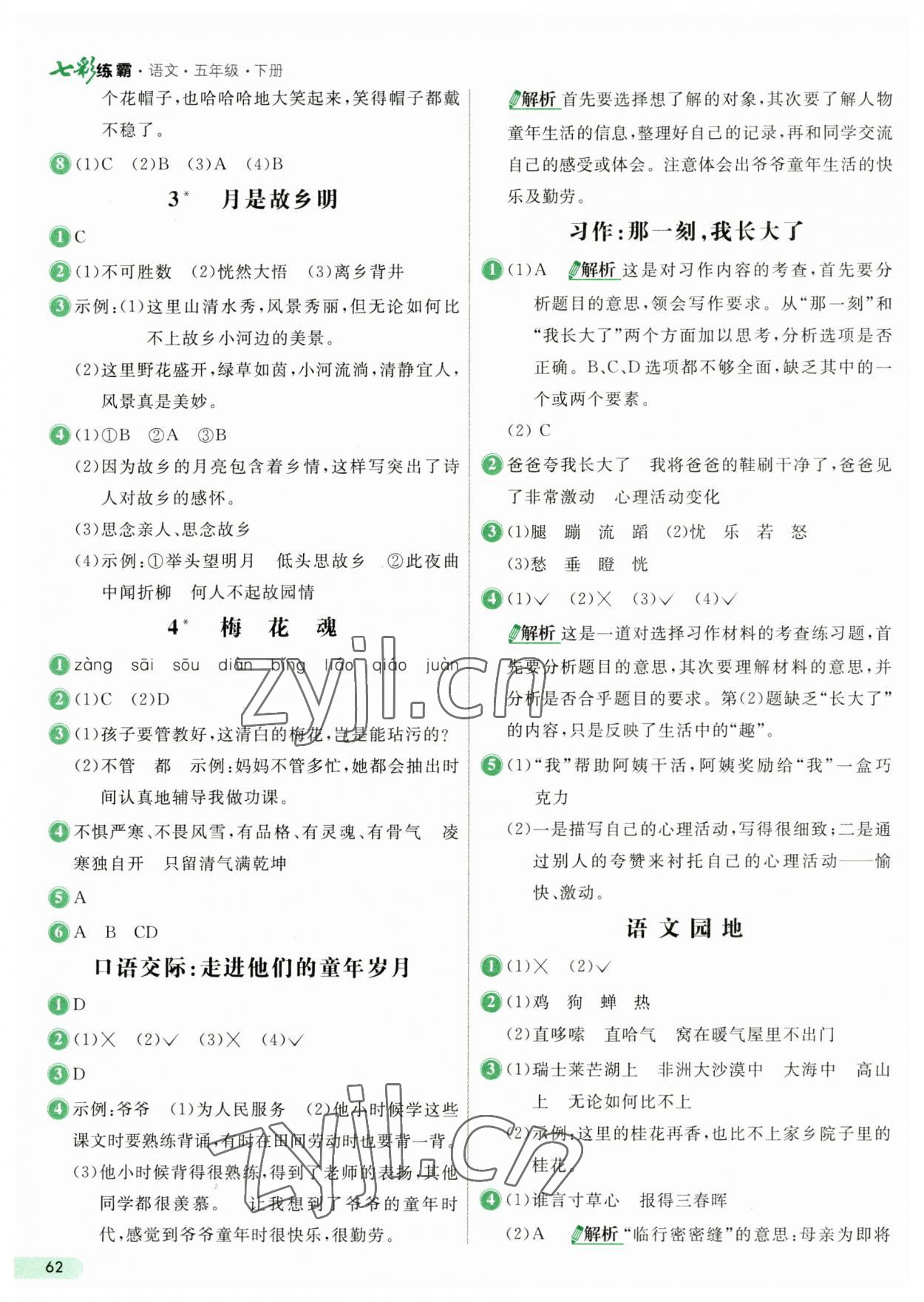 2023年七彩練霸五年級語文下冊人教版 第2頁