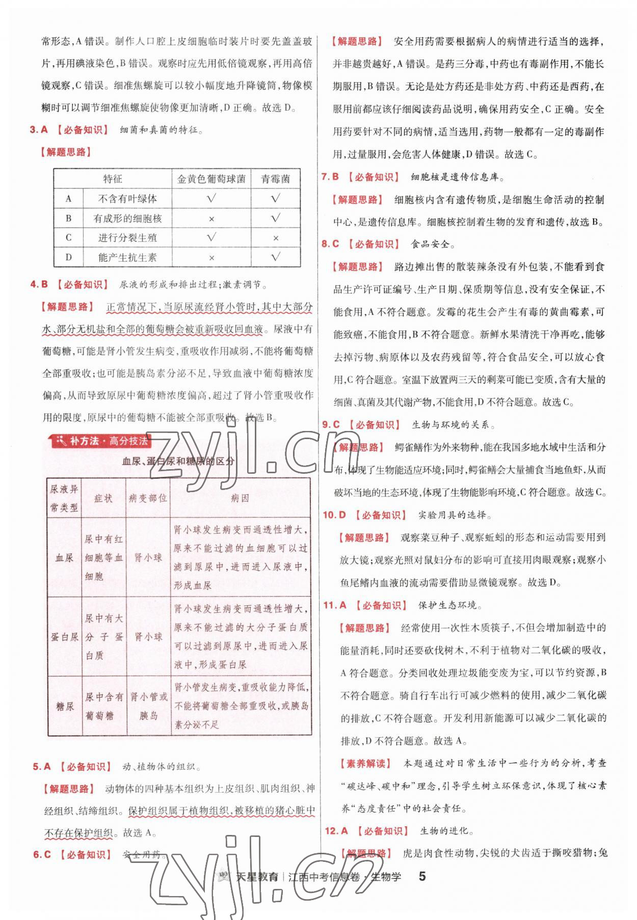 2023年金考卷百校聯(lián)盟系列江西中考信息卷生物 第5頁