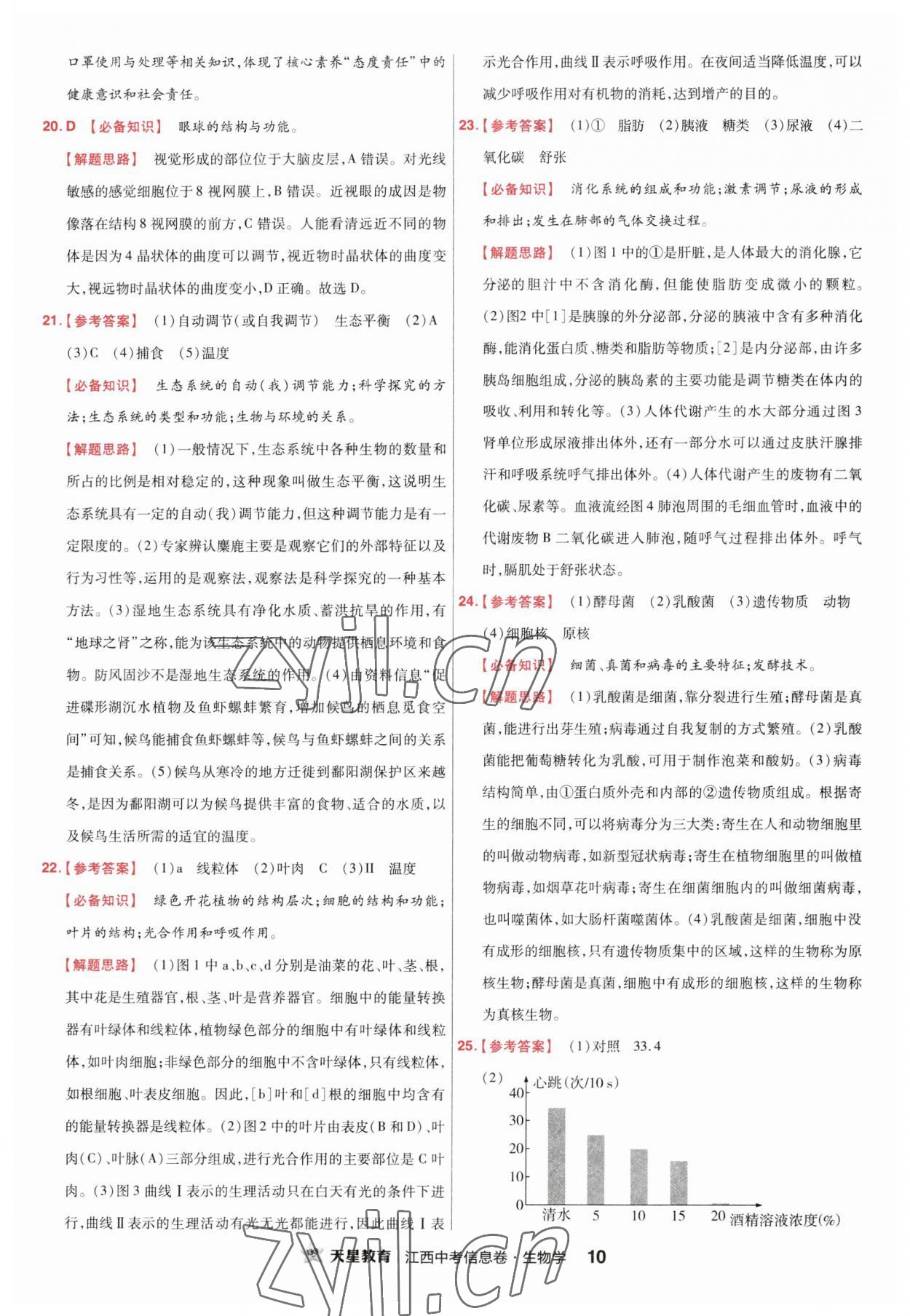 2023年金考卷百校聯(lián)盟系列江西中考信息卷生物 第10頁(yè)