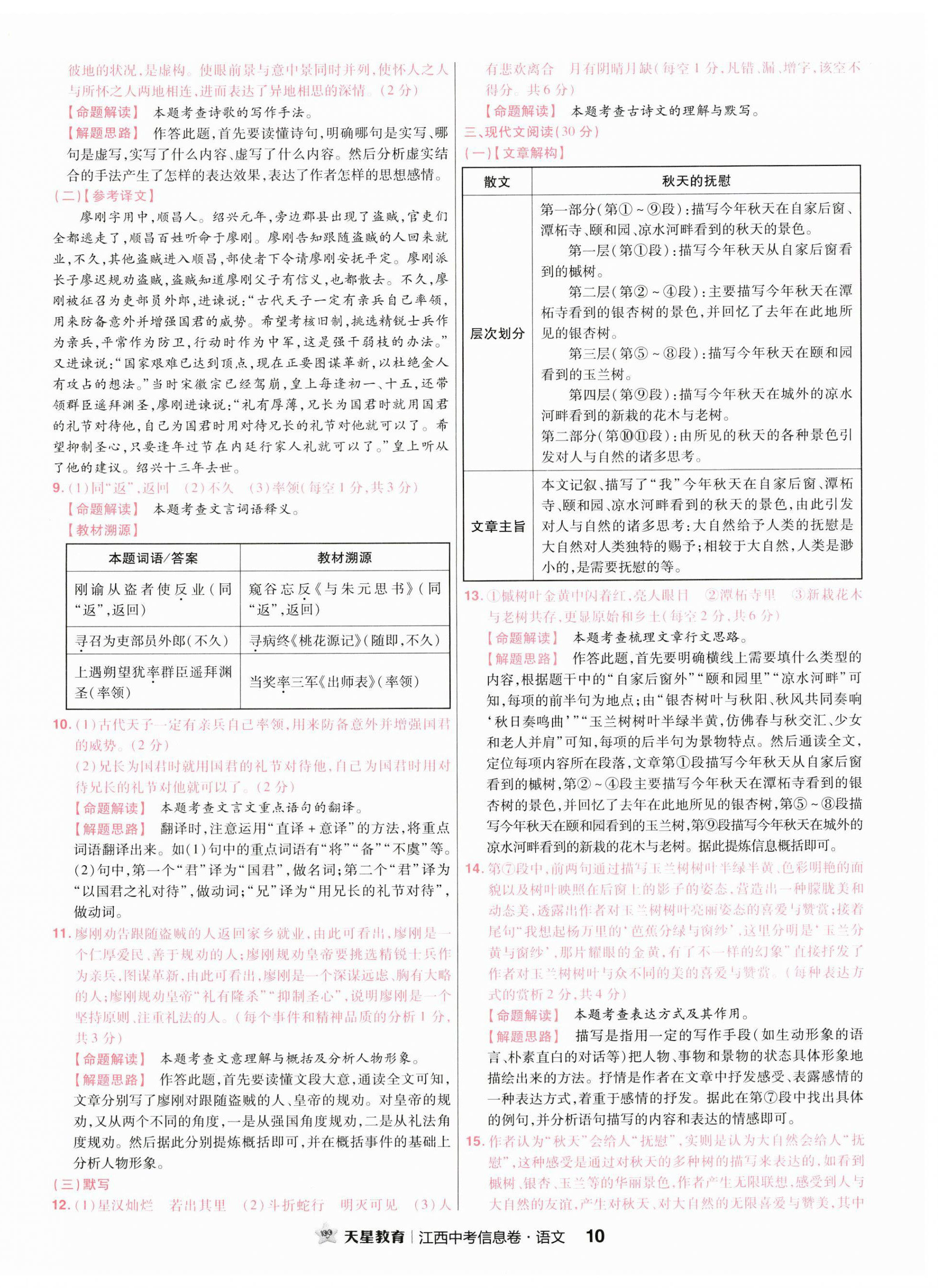 2023年金考卷百校聯(lián)盟系列江西中考信息卷語文 第10頁