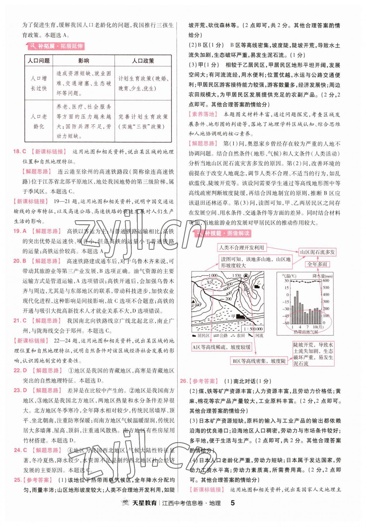 2023年金考卷百校聯盟系列江西中考信息卷地理 第5頁