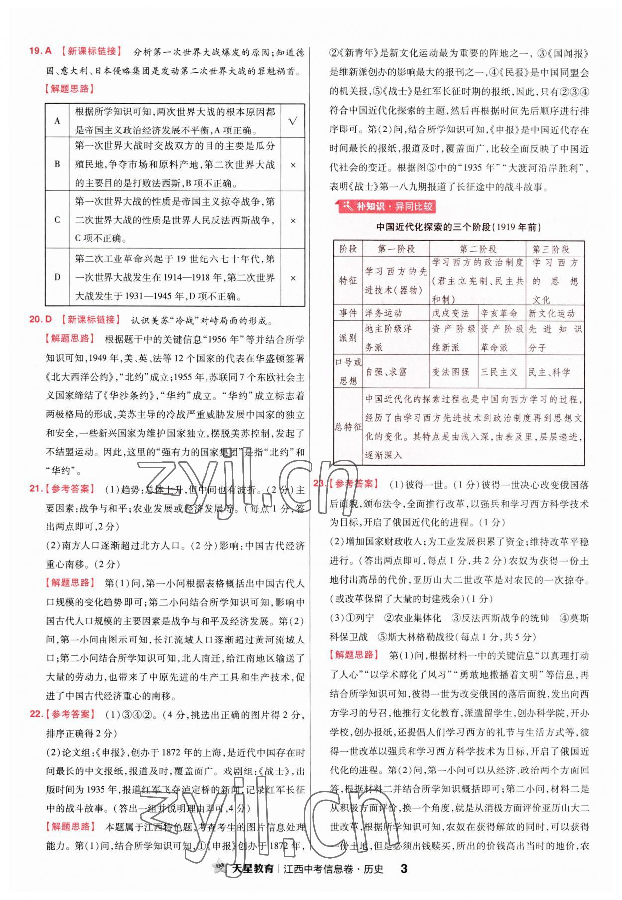 2023年金考卷百校聯(lián)盟系列江西中考信息卷歷史 第3頁(yè)