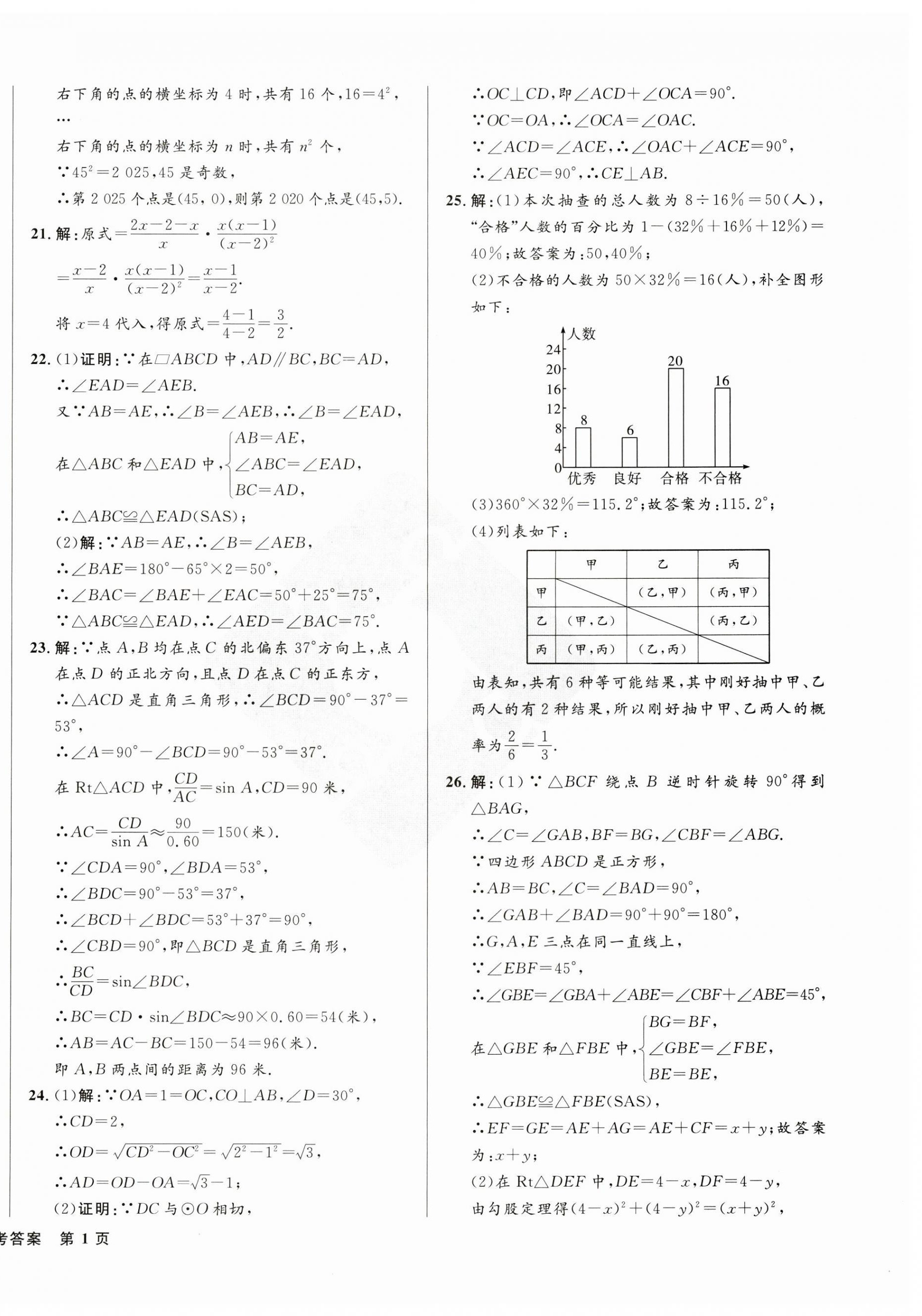 2023年青海中考全真模擬試卷數(shù)學(xué) 第2頁(yè)