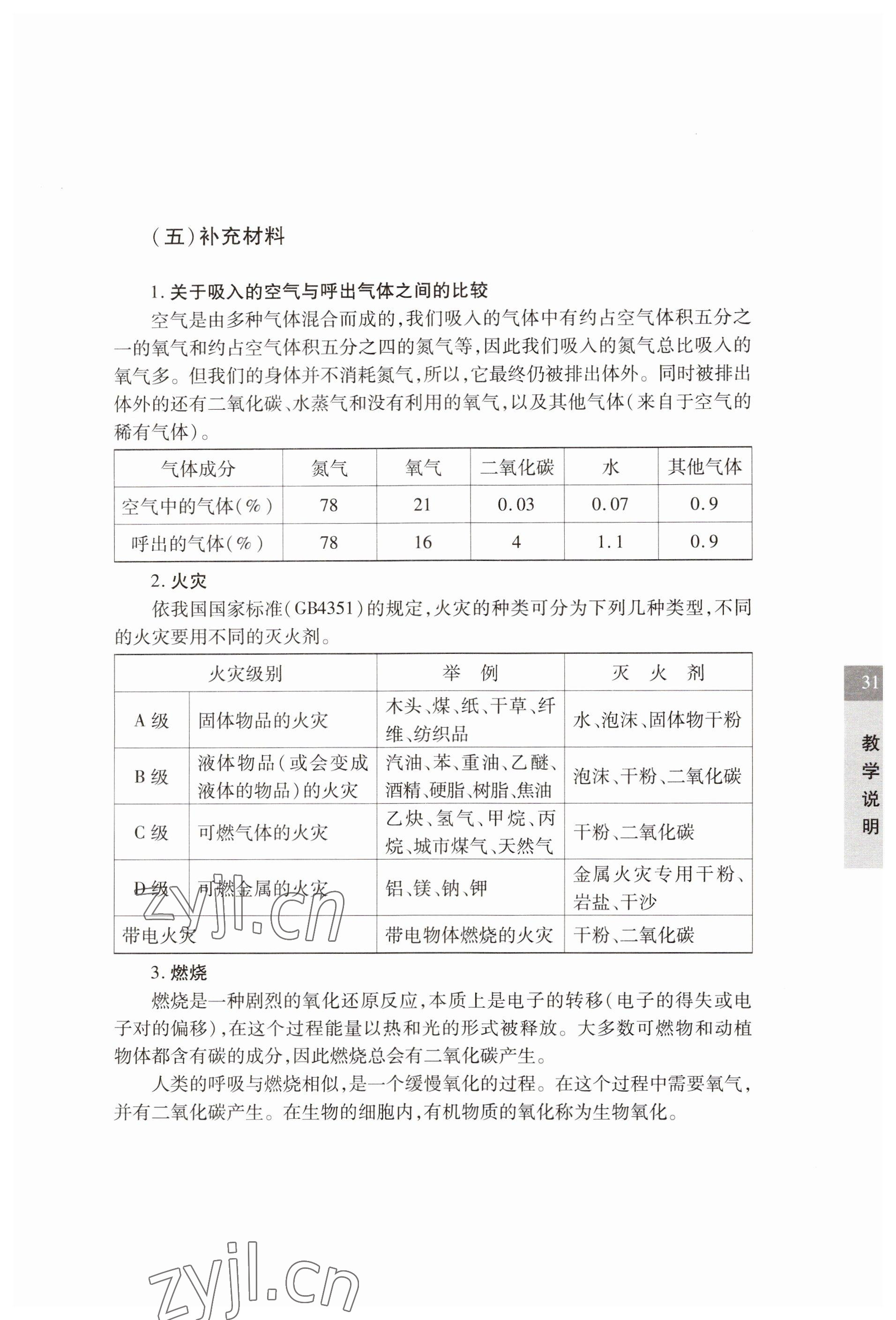 2023年教材课本六年级科学下册沪教版五四制 参考答案第31页