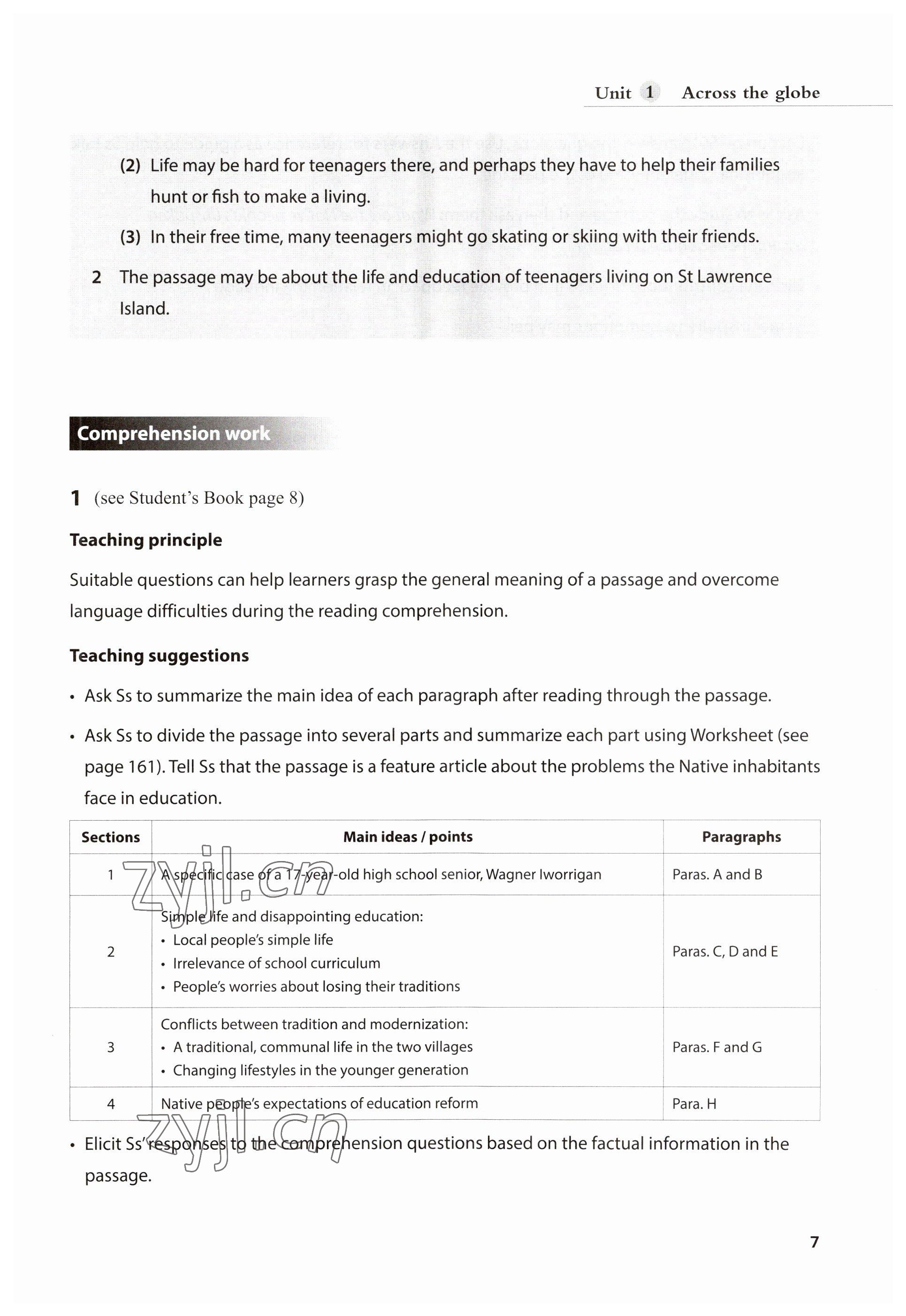 2023年教材课本高中英语选择性必修第三册沪教版&nbsp;参考答案第7页