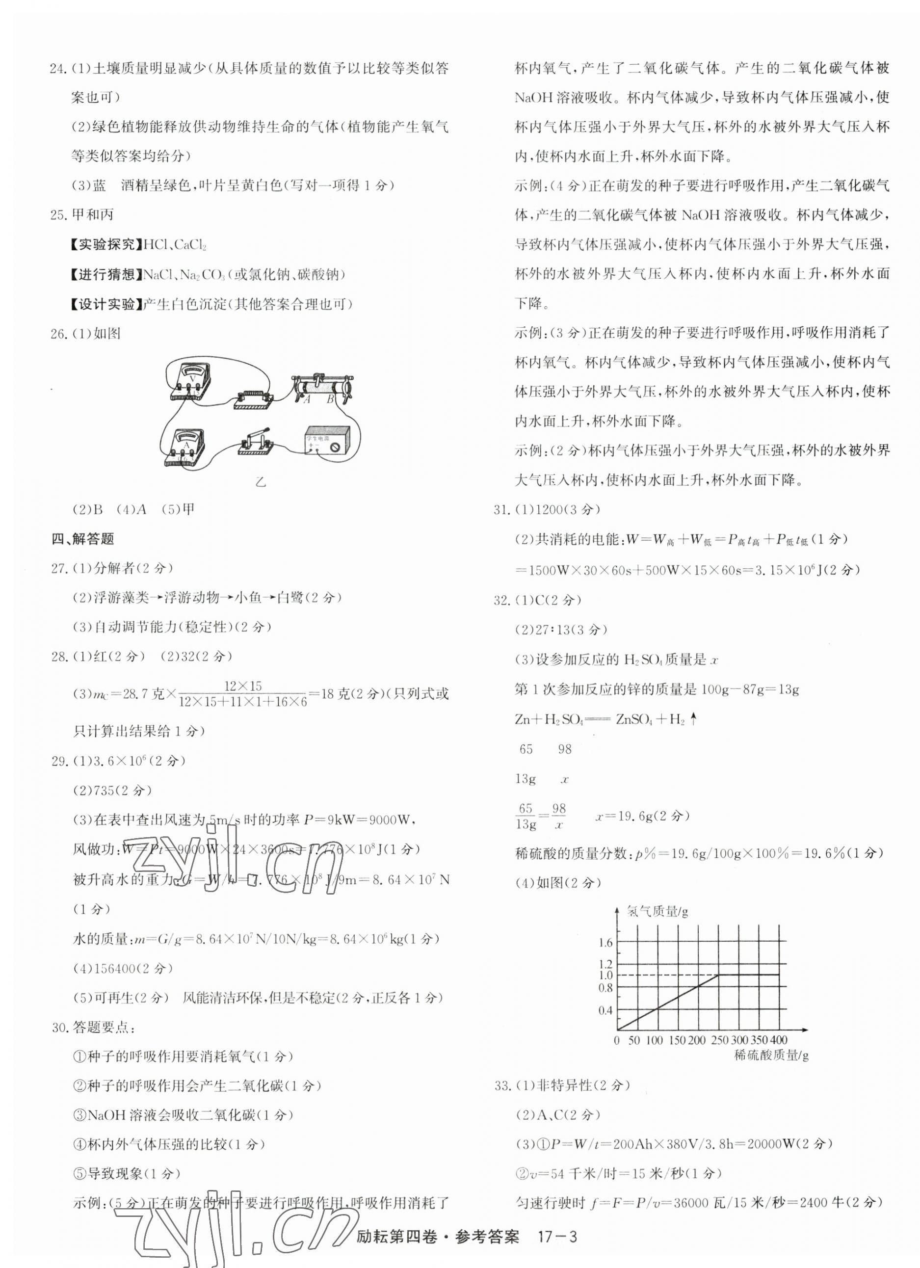 2023年勵(lì)耘第4卷科學(xué)中考浙江專版 第3頁