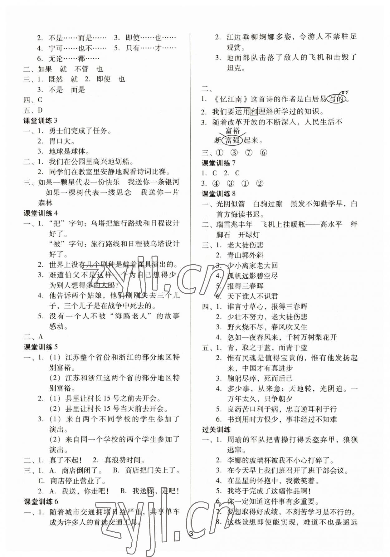 2023年小芽同學(xué)小考總復(fù)習(xí)語文&nbsp;第3頁