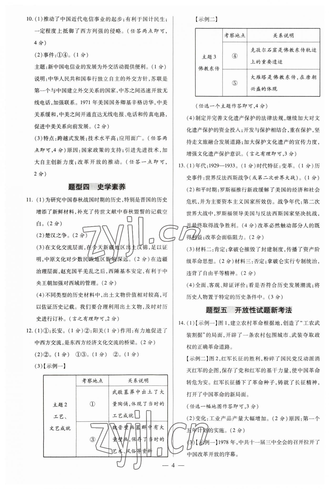 2023年領(lǐng)跑押題卷歷史廣東專版 第4頁