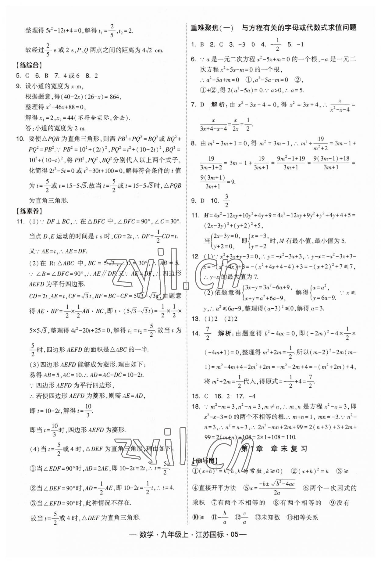 2023年經(jīng)綸學(xué)典課時作業(yè)九年級數(shù)學(xué)上冊江蘇版 第5頁