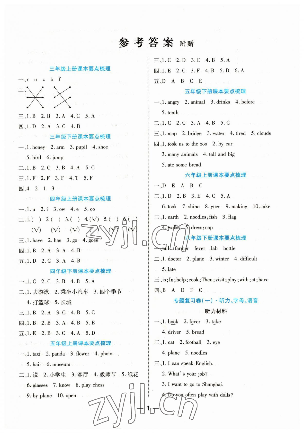 2023年小升初必備英語(yǔ)福建專版 第1頁(yè)