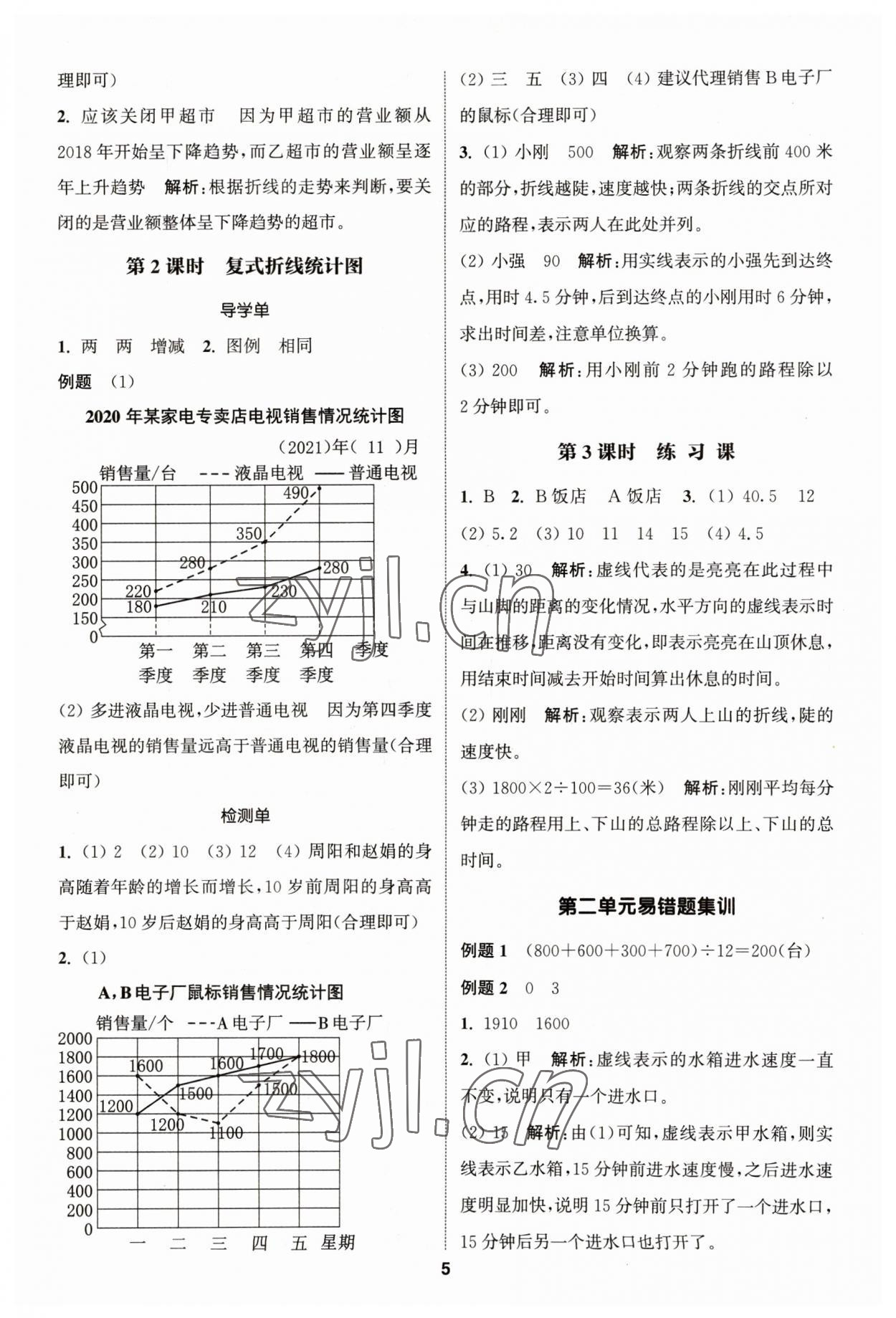 2023年通城學典A學案五年級數(shù)學下冊蘇教版 第5頁