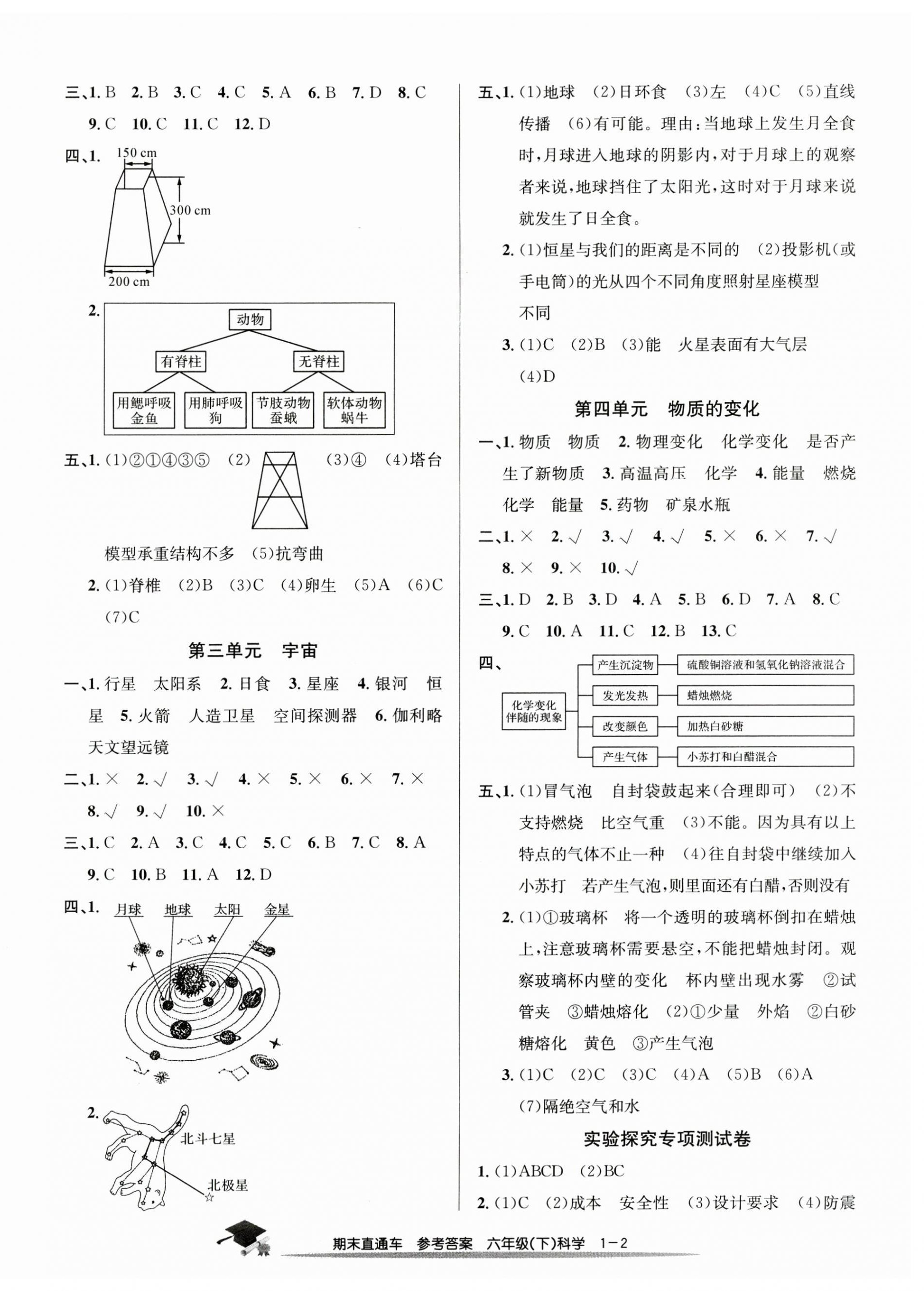 2023年期末直通车六年级科学下册教科版 第2页