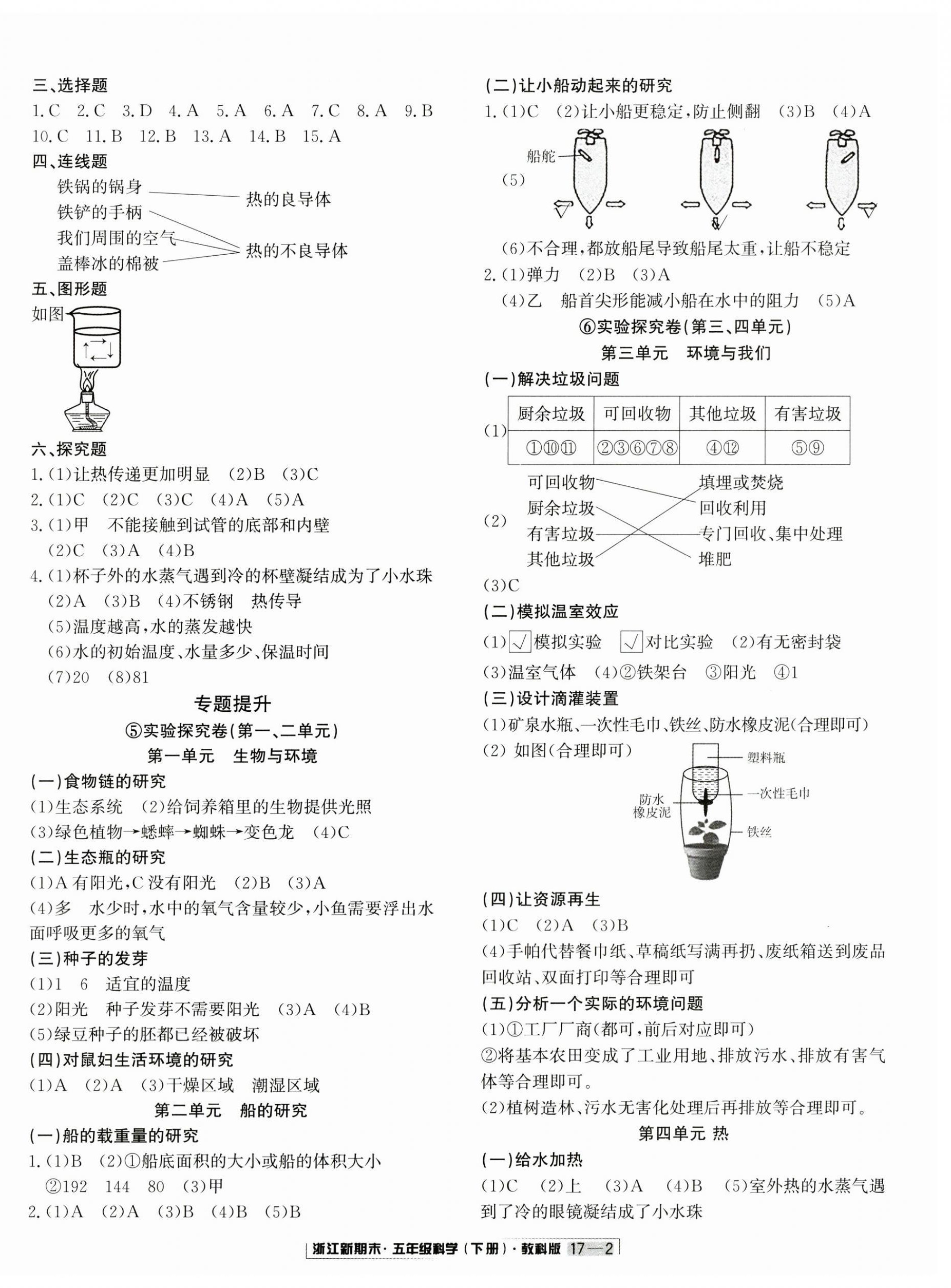 2023年勵耘書業(yè)浙江新期末五年級科學(xué)下冊教科版 第2頁