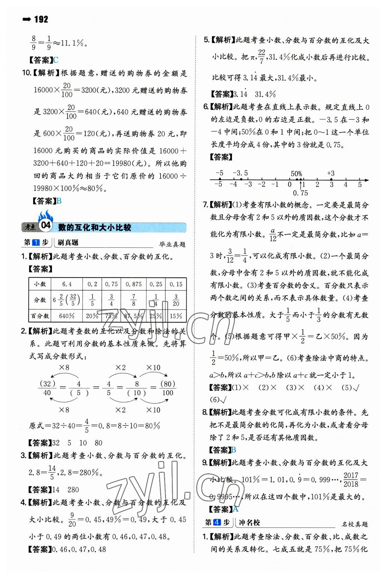 2023年一本小升初數(shù)學(xué)名校沖刺必備方案 第6頁