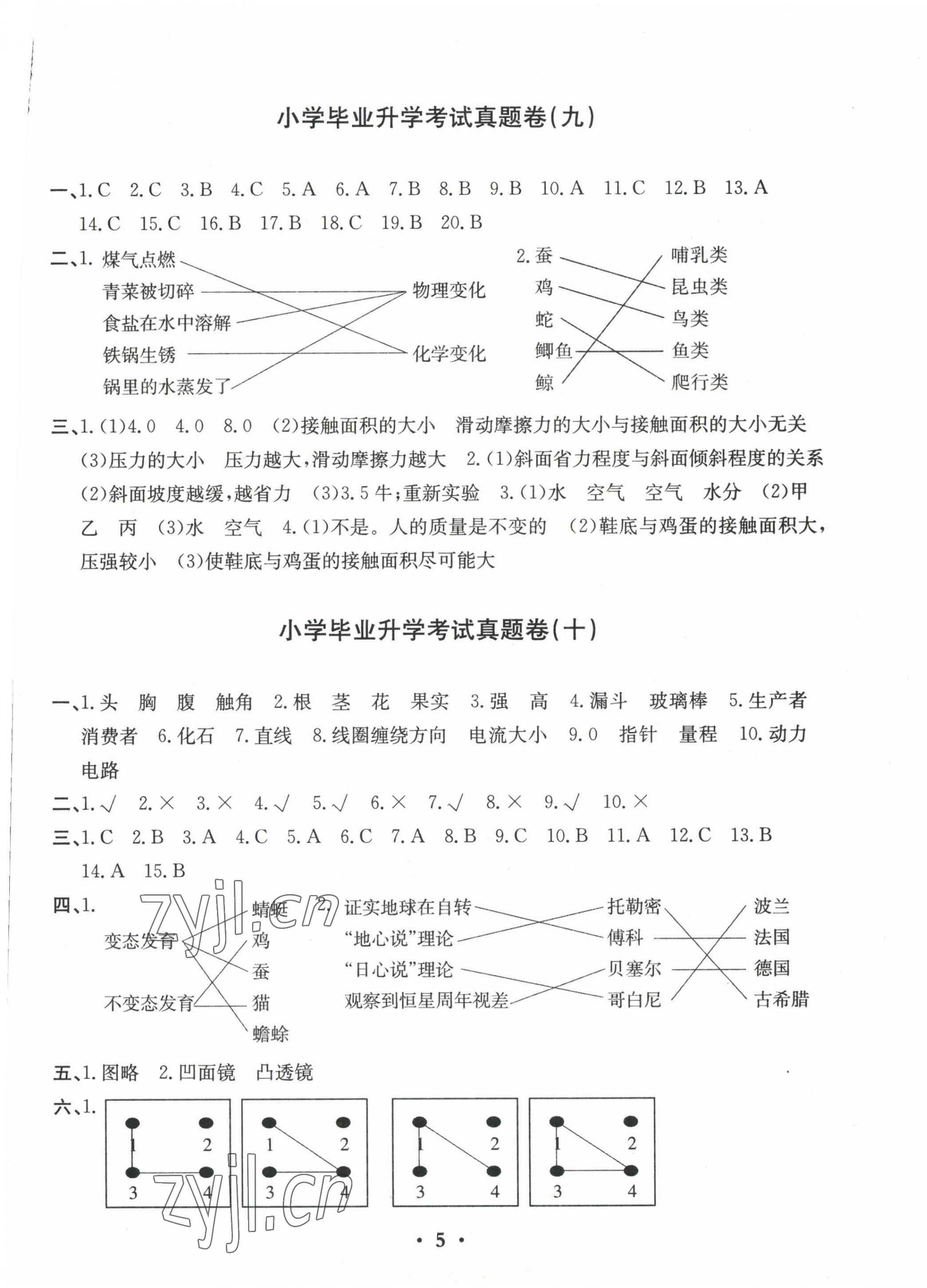 2023年芝麻星球小學畢業升學考試名校真題精選匯編與詳解科學 第5頁