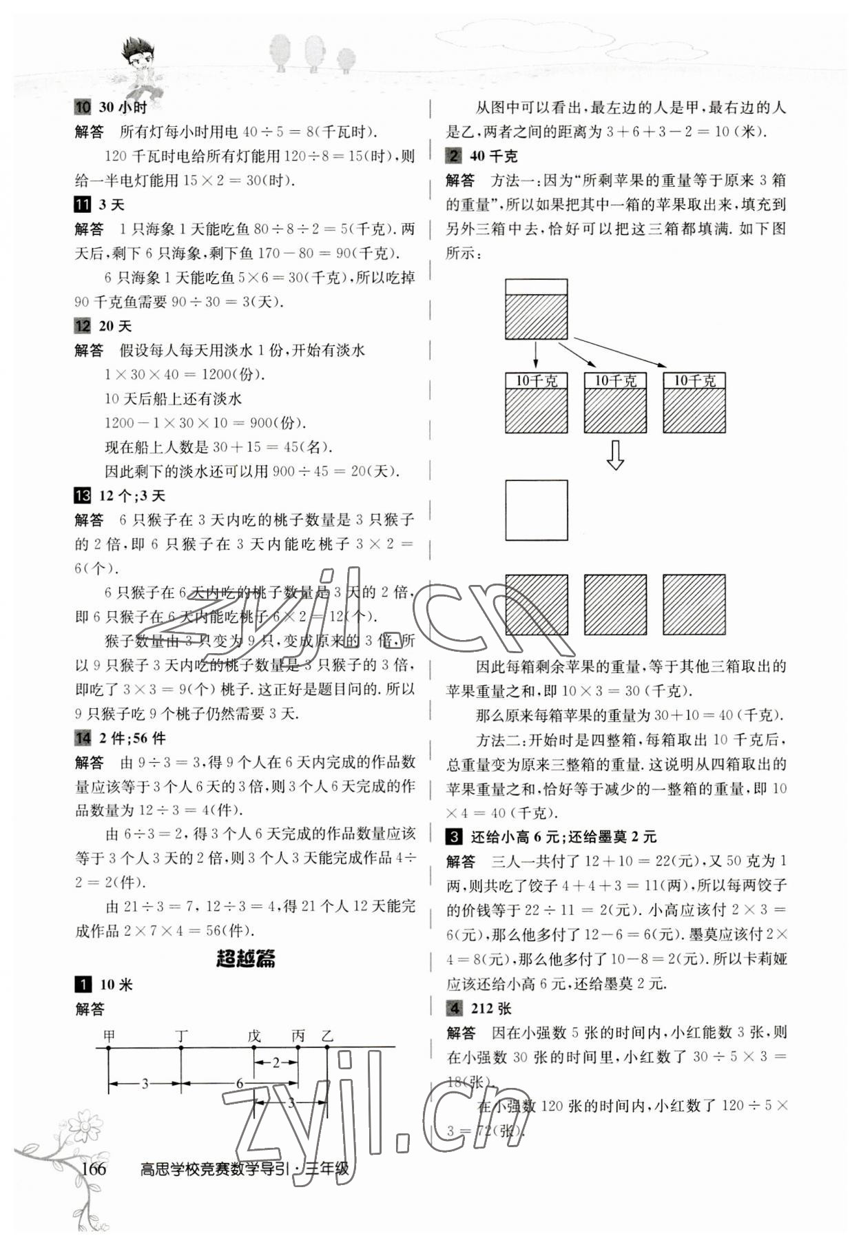 2023年高思學(xué)校競賽數(shù)學(xué)導(dǎo)引三年級人教版 參考答案第6頁